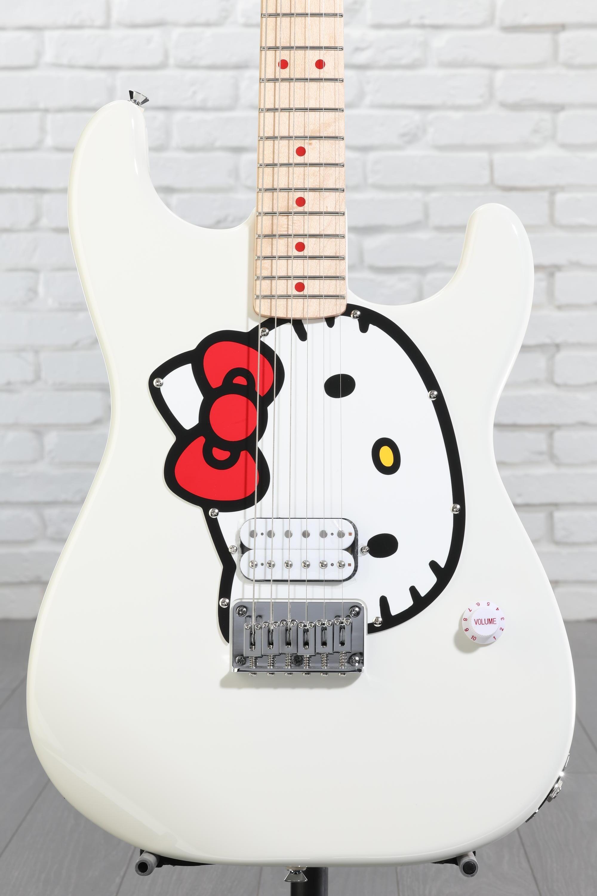 Squier x Hello Kitty Stratocaster Electric Guitar - White | Sweetwater