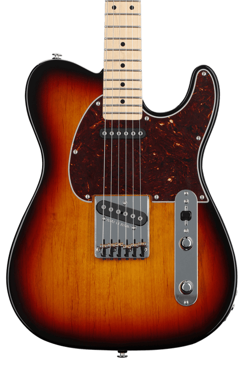 G&L Fullerton Deluxe ASAT Classic Electric Guitar - 3-Tone Sunburst with  Maple Fingerboard