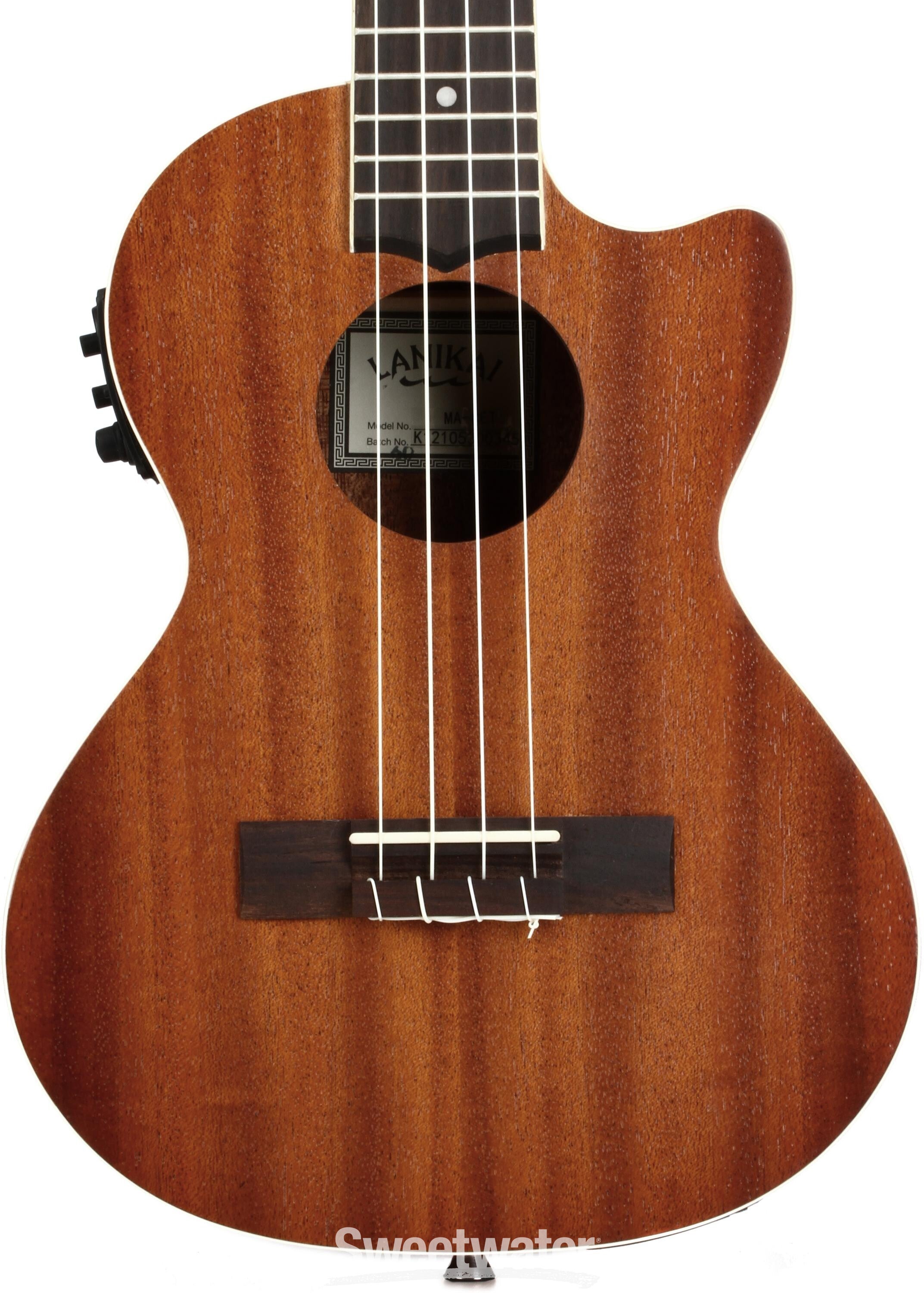 Lanikai MA-CET Mahogany Ukulele with Cutaway & Electronics - Tenor