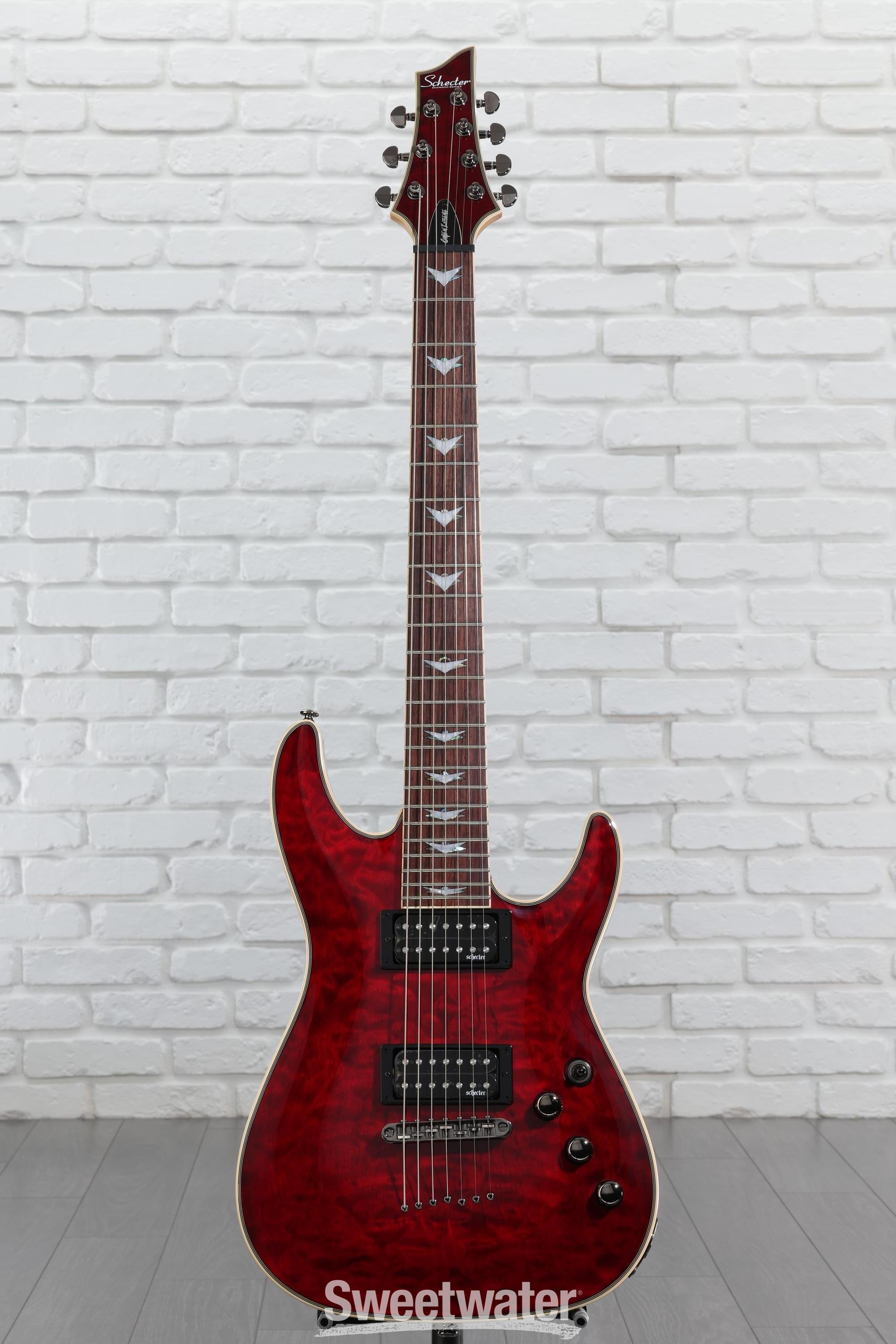 7弦ギター セミハードケース付 Schecter OMEN EXTREME-7 Schecter Omen Extreme-7 Electric Guitar - Black Cherry