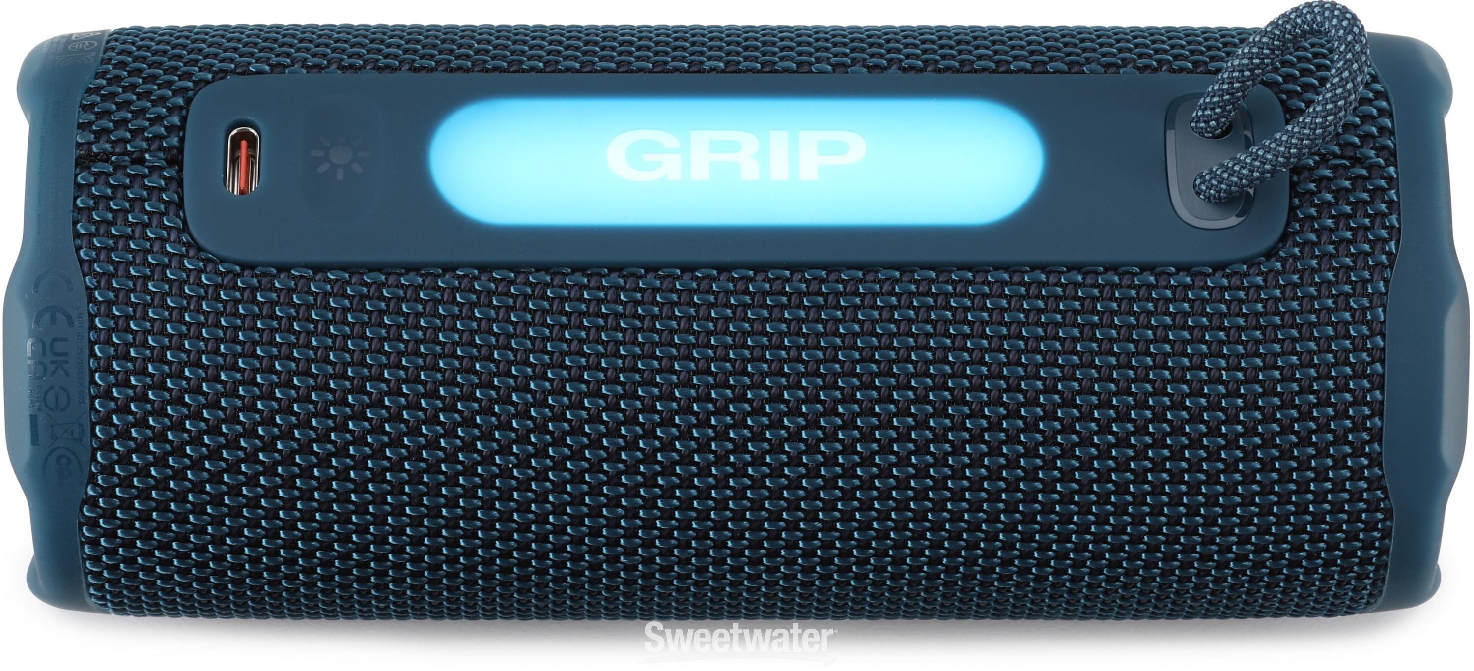 JBL Grip Portable Waterproof Bluetooth Speaker - Blue | Sweetwater