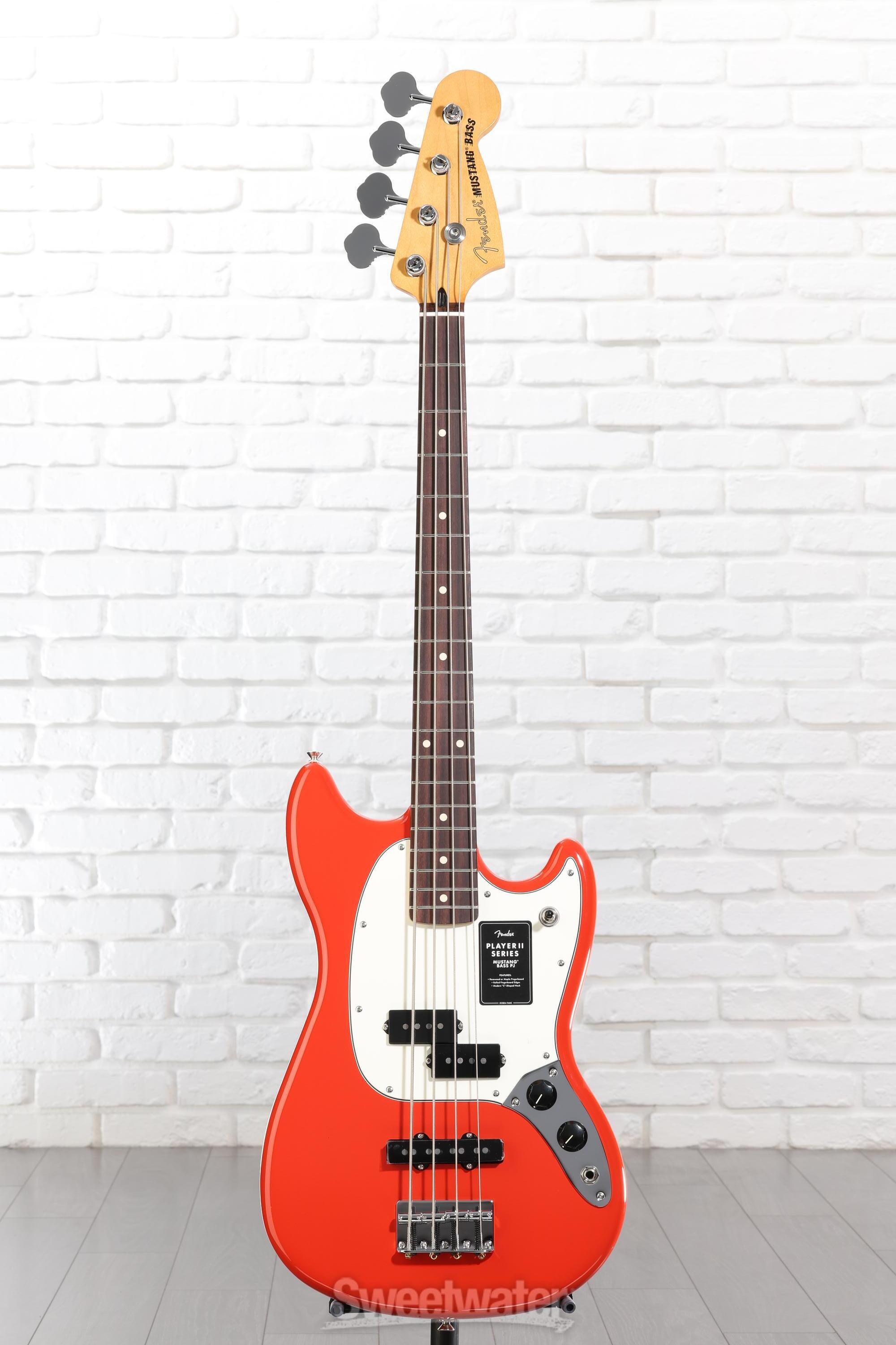 Fender Player II Mustang Bass PJ - Coral Red with Rosewood
