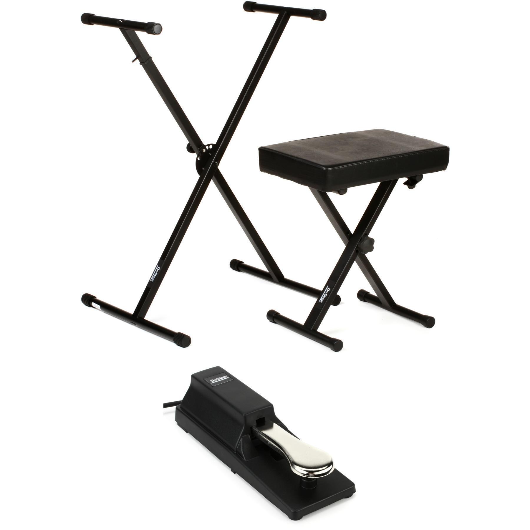 On-Stage Keyboard Essential Accessories Bundle - Single X Stand ...