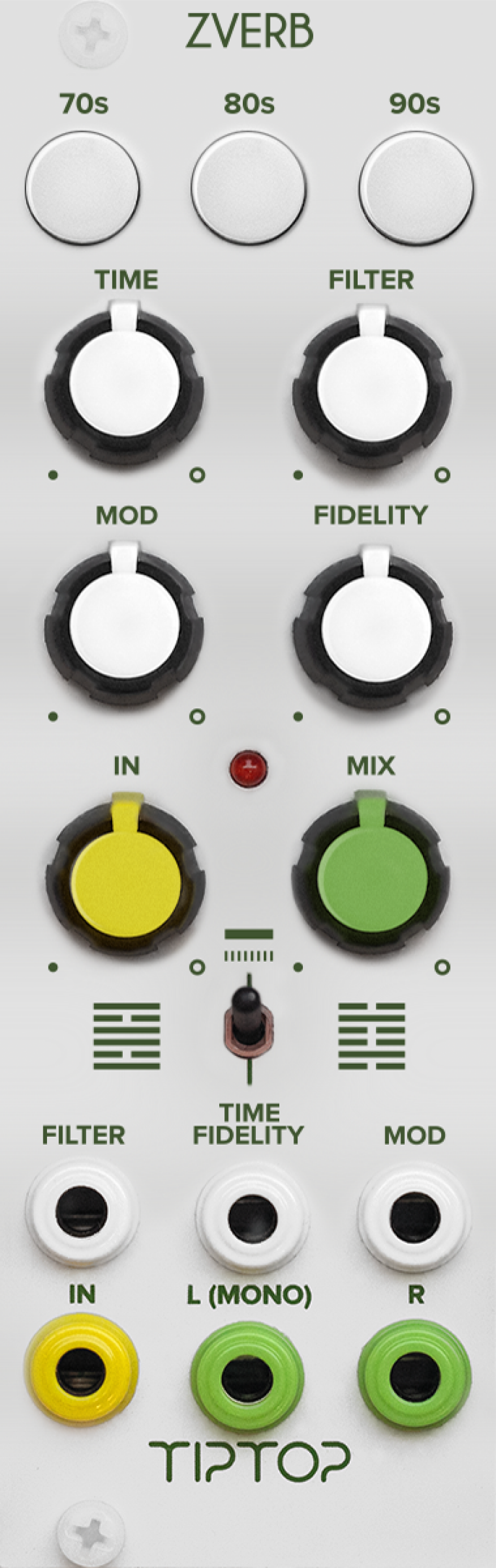 Photo of Tiptop Audio ZVERB Reverb Effect Collection (White) Eurorack Module