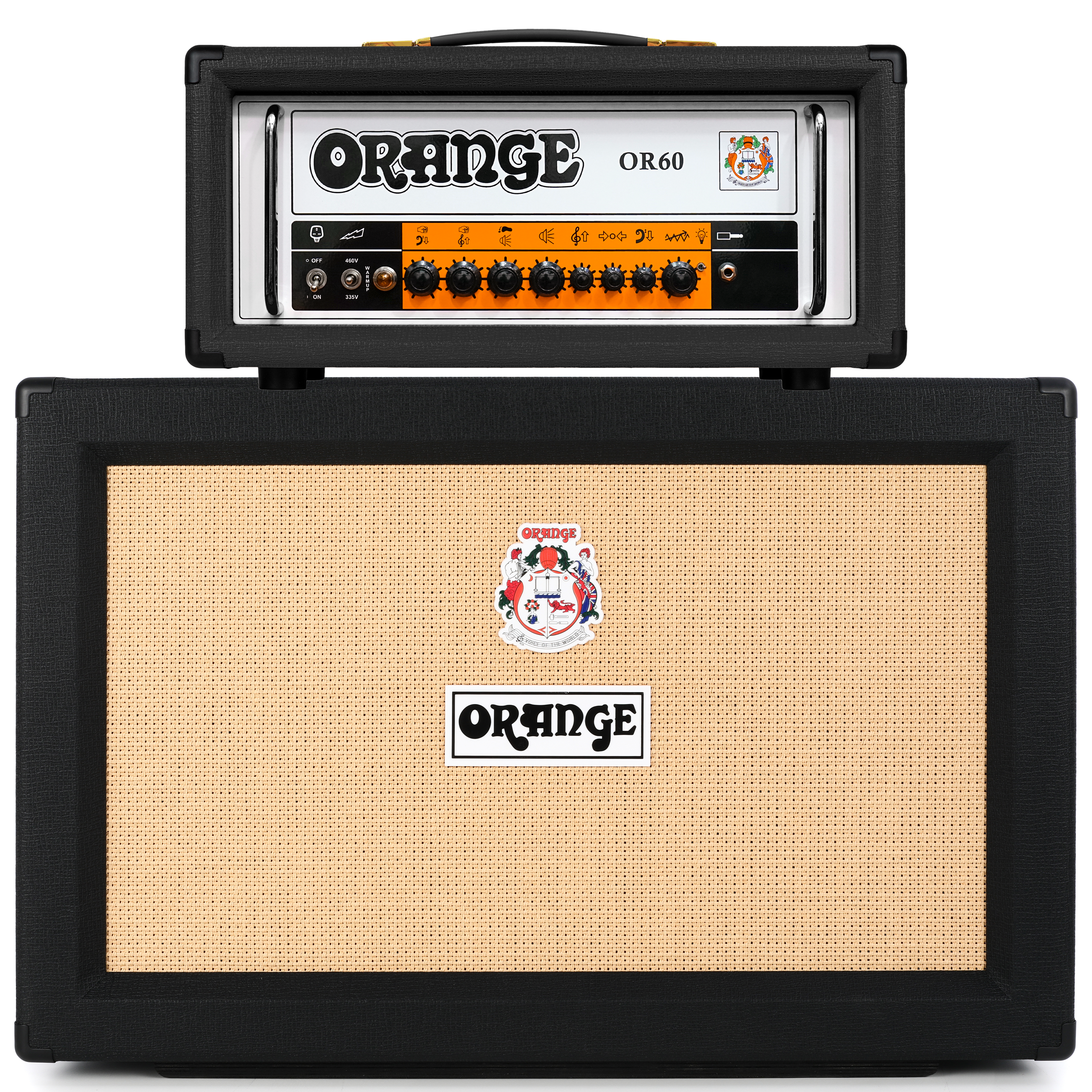 Orange OR60-V3 60-watt Amplifier Head with 2x12-inch Cabinet - Black