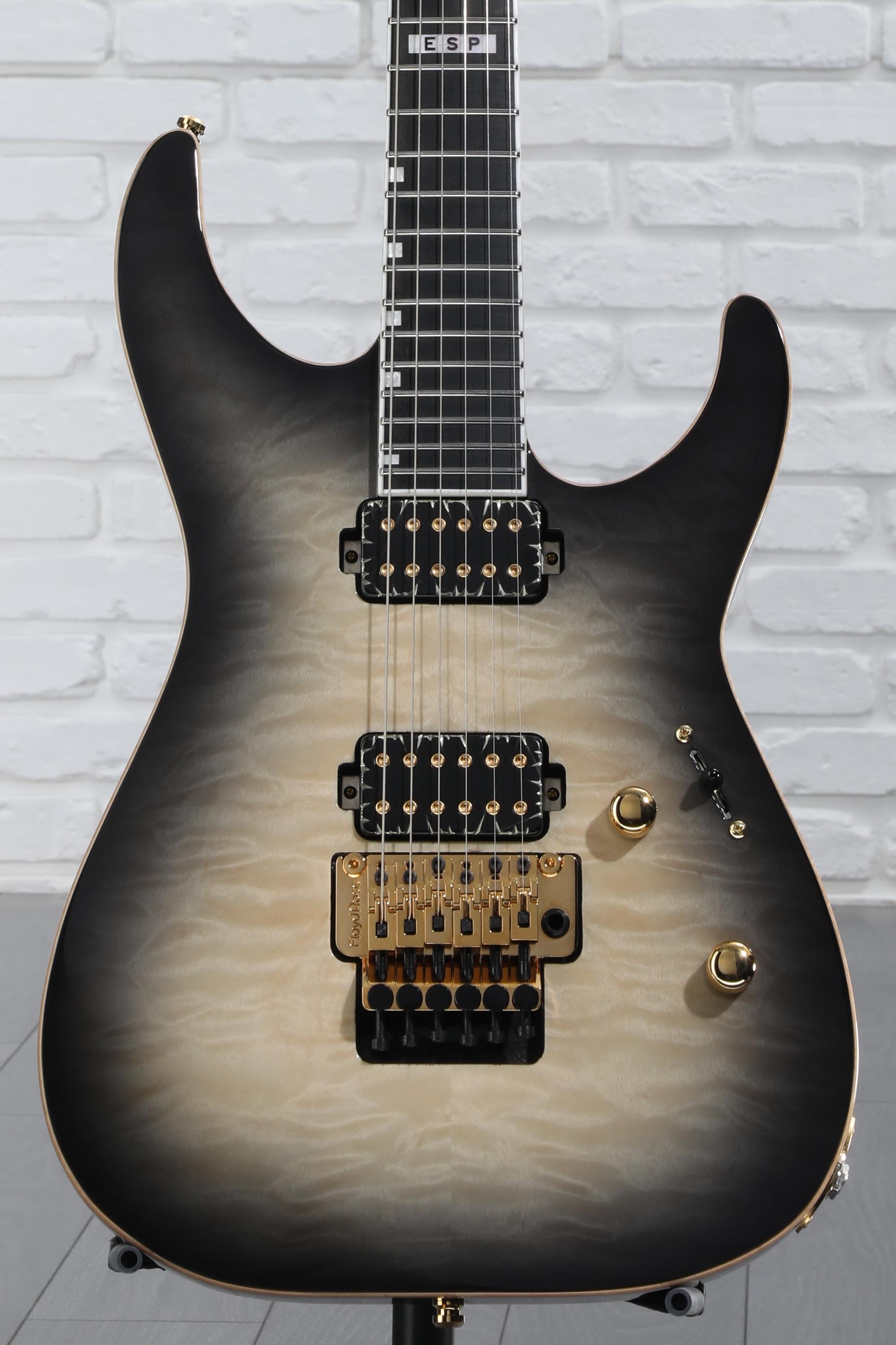 ESP E-II M-II QM Electric Guitar - Black Natural Burst