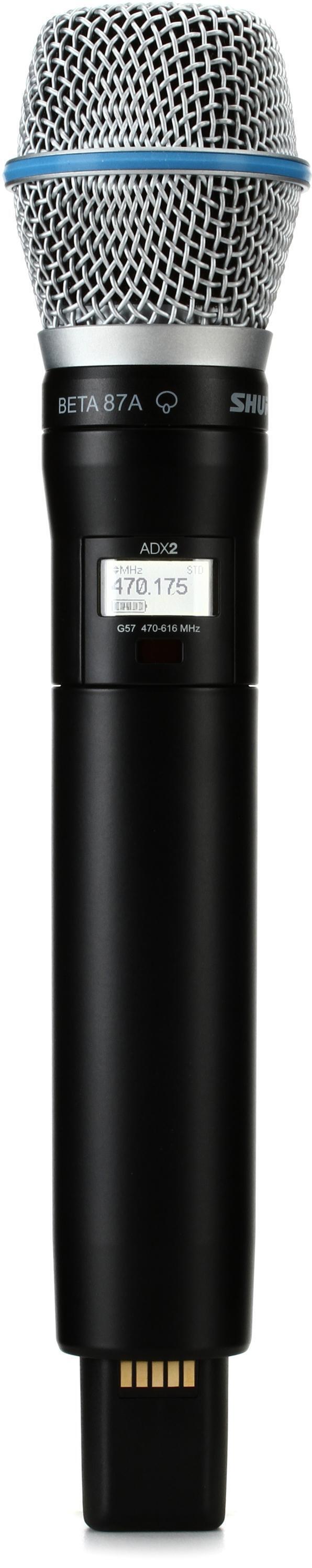 Shure BETA81A ② Shure ADX2/B87A Wireless Handheld Microphone Transmitter | Sweetwater