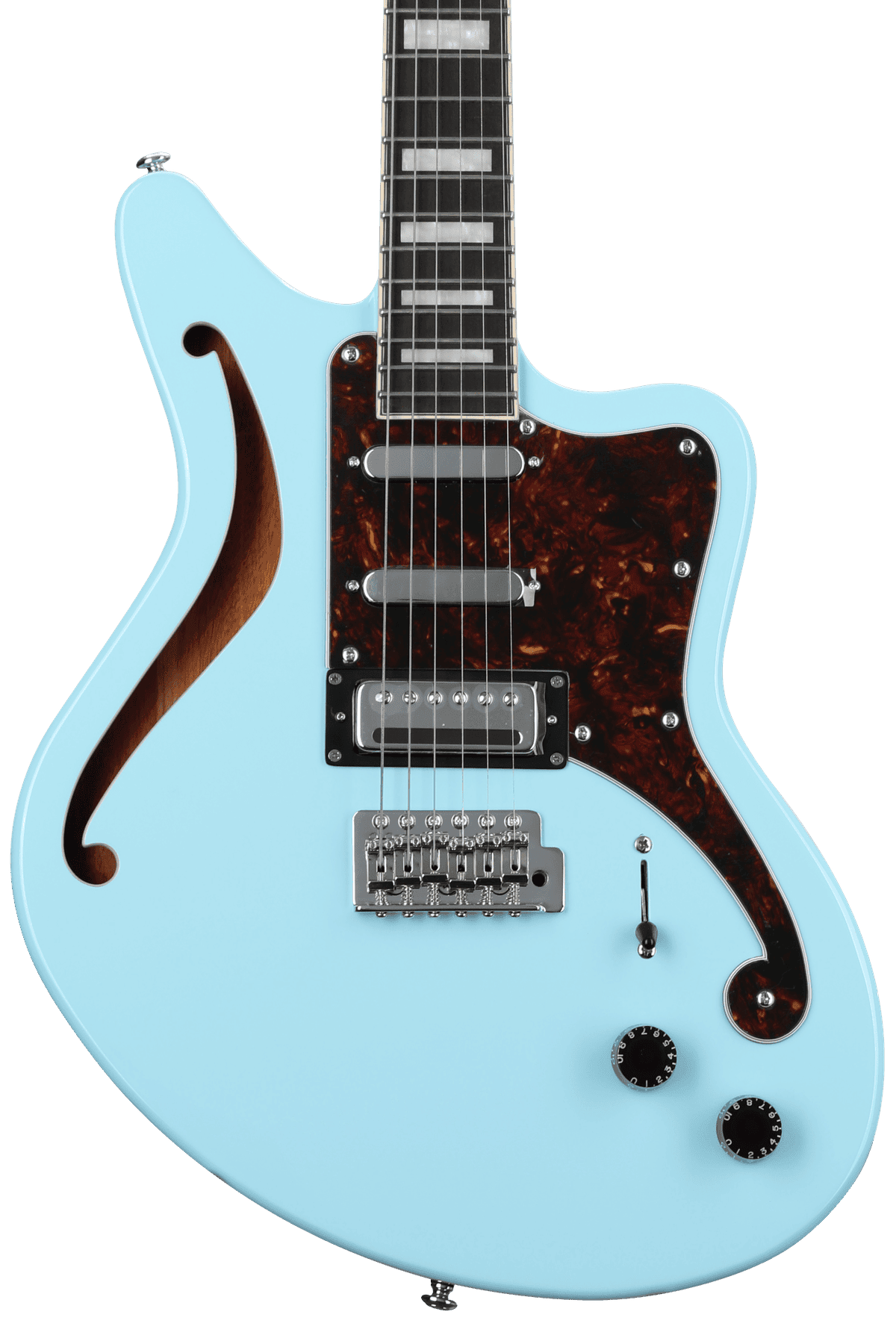 D'Angelico Premier Bedford SH Semi-hollow Electric Guitar - Sky 