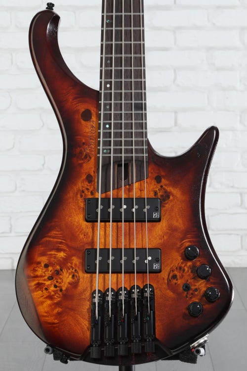 Ibanez EHB Ergonomic Headless 5-string Bass Guitar - Dragon Eye Burst Low Gloss