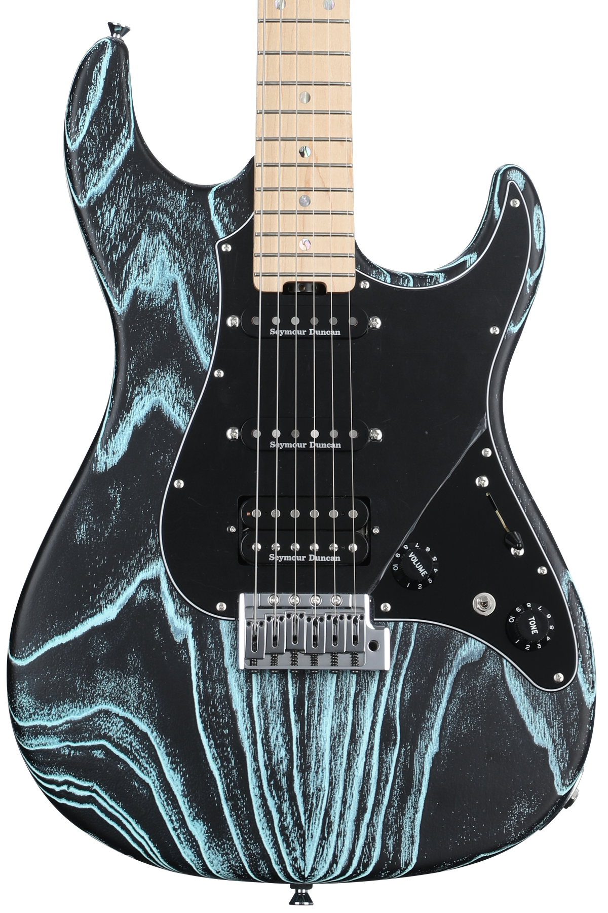 ESP Original Snapper CTM Electric Guitar - Nebula Black Burst with Maple Fingerboard