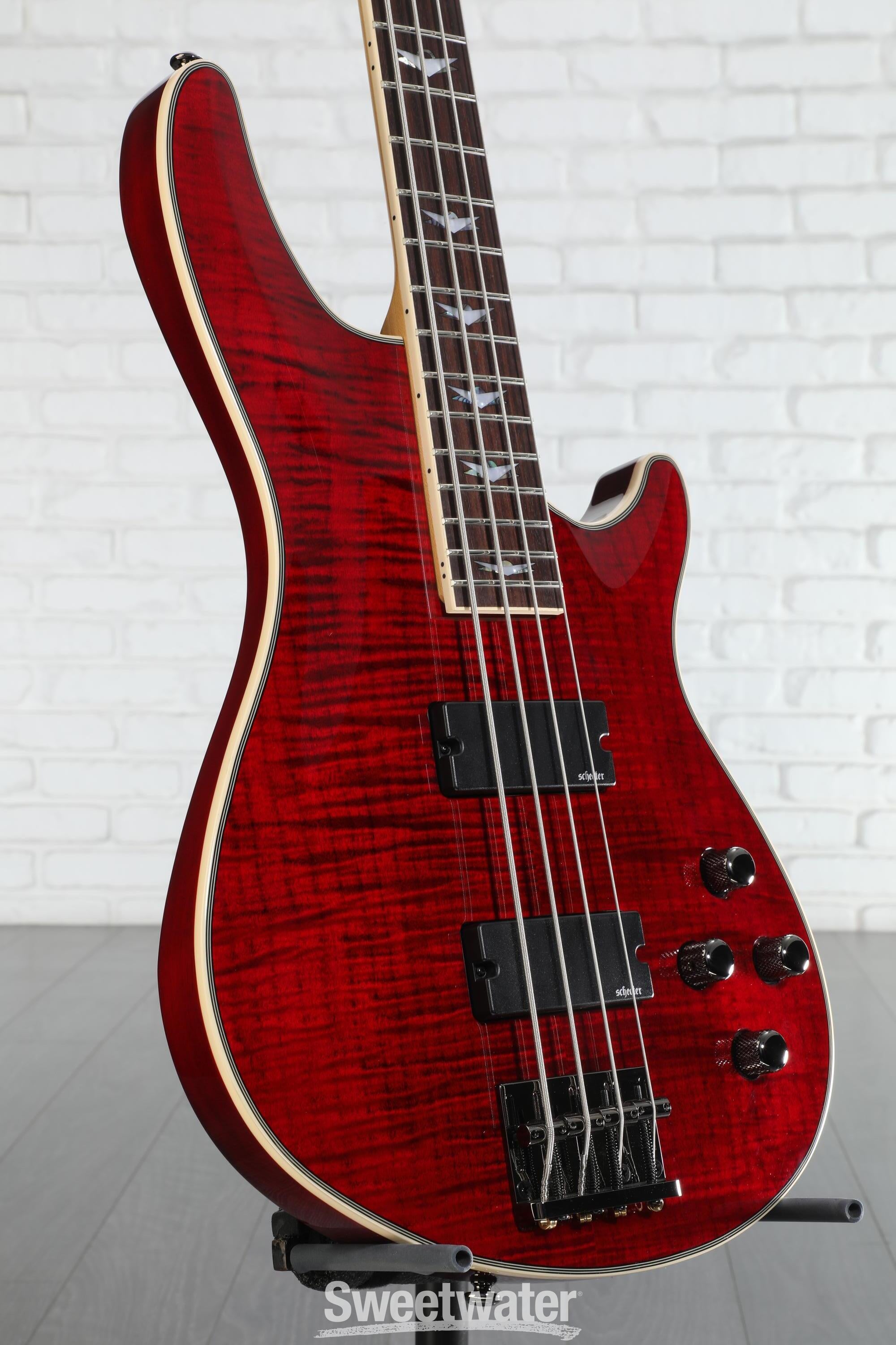 Schecter Diamond Series OMEN EXTRA 4レフティ Schecter Omen Extreme-4 Bass Guitar - Black Cherry | Sweetwater