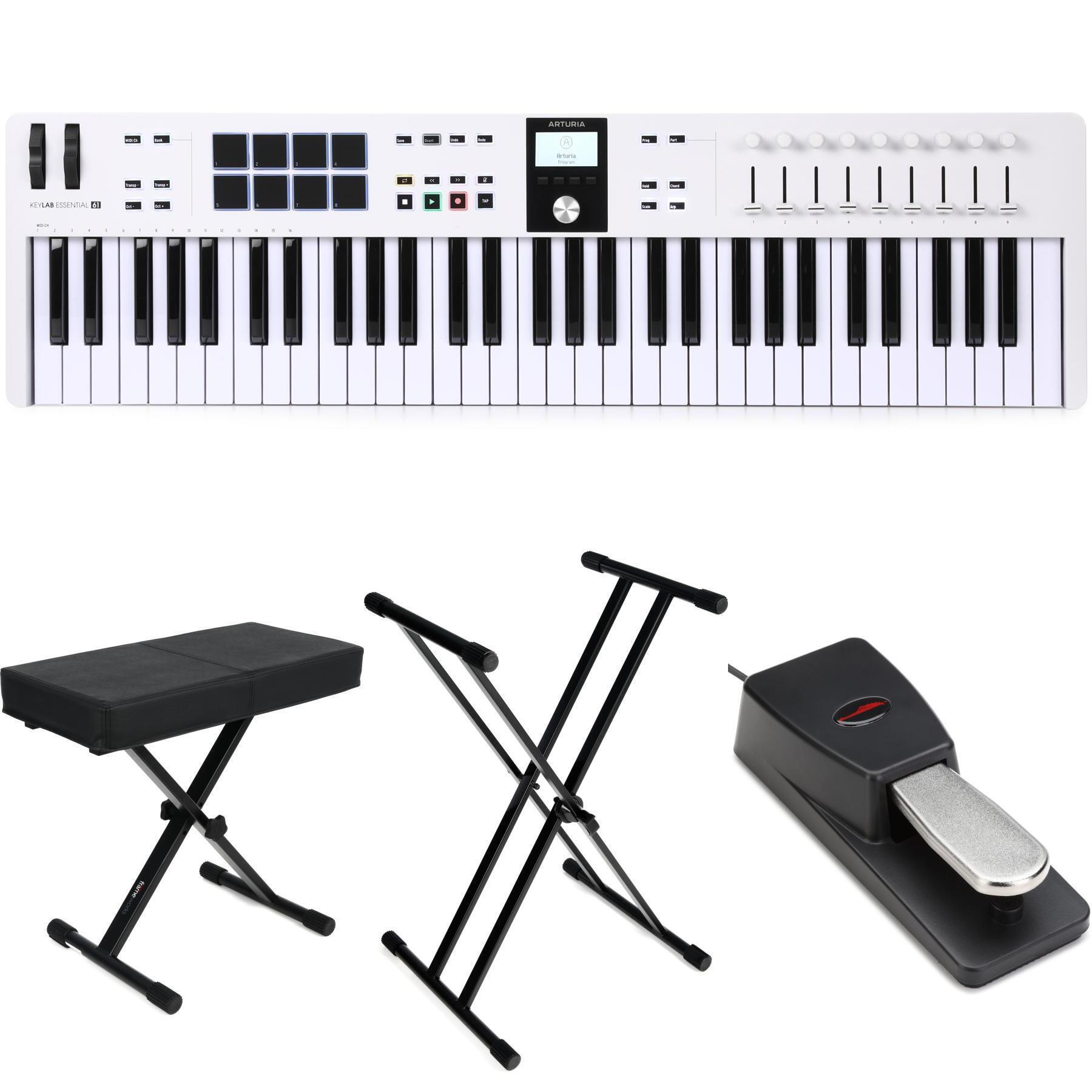 Arturia KeyLab Essential mk3 61-key Keyboard Controller Essential Bundle -  White | Sweetwater