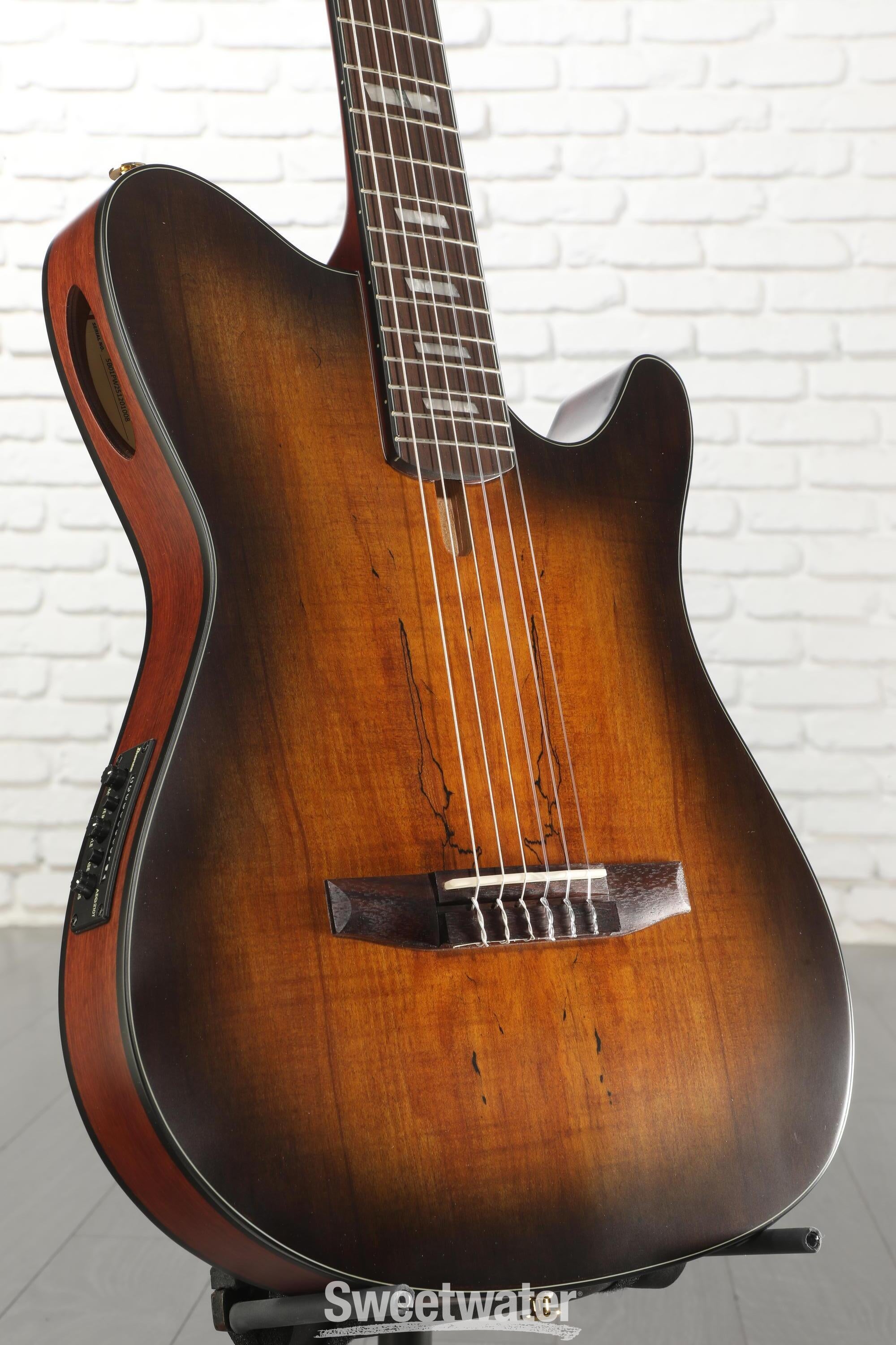 Photo of Ibanez FRH20 Thinline Nylon-string Acoustic-electric Guitar - Satin Natural