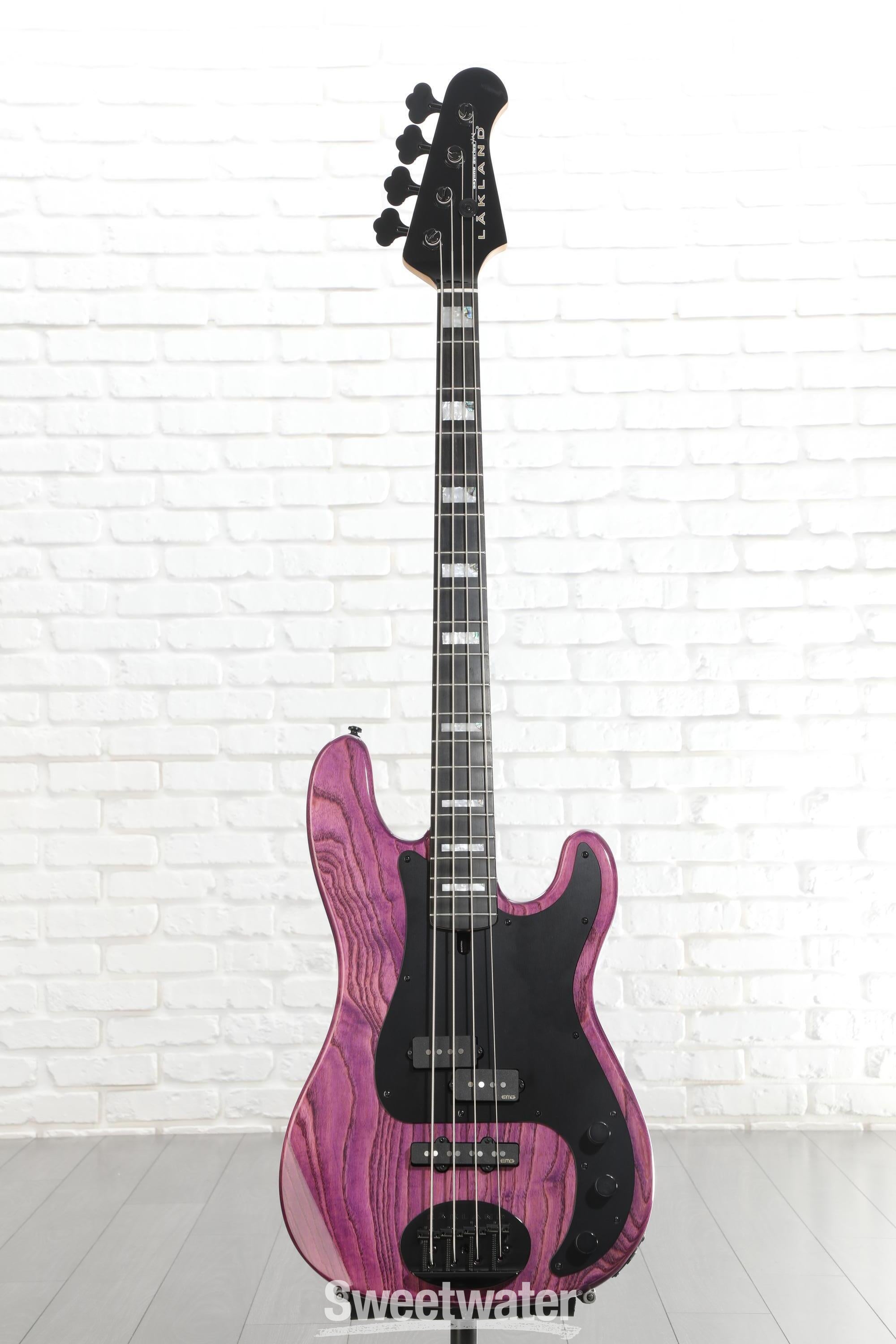 Lakland Skyline 44-64 GZ Bass Guitar - Translucent Purple | Sweetwater
