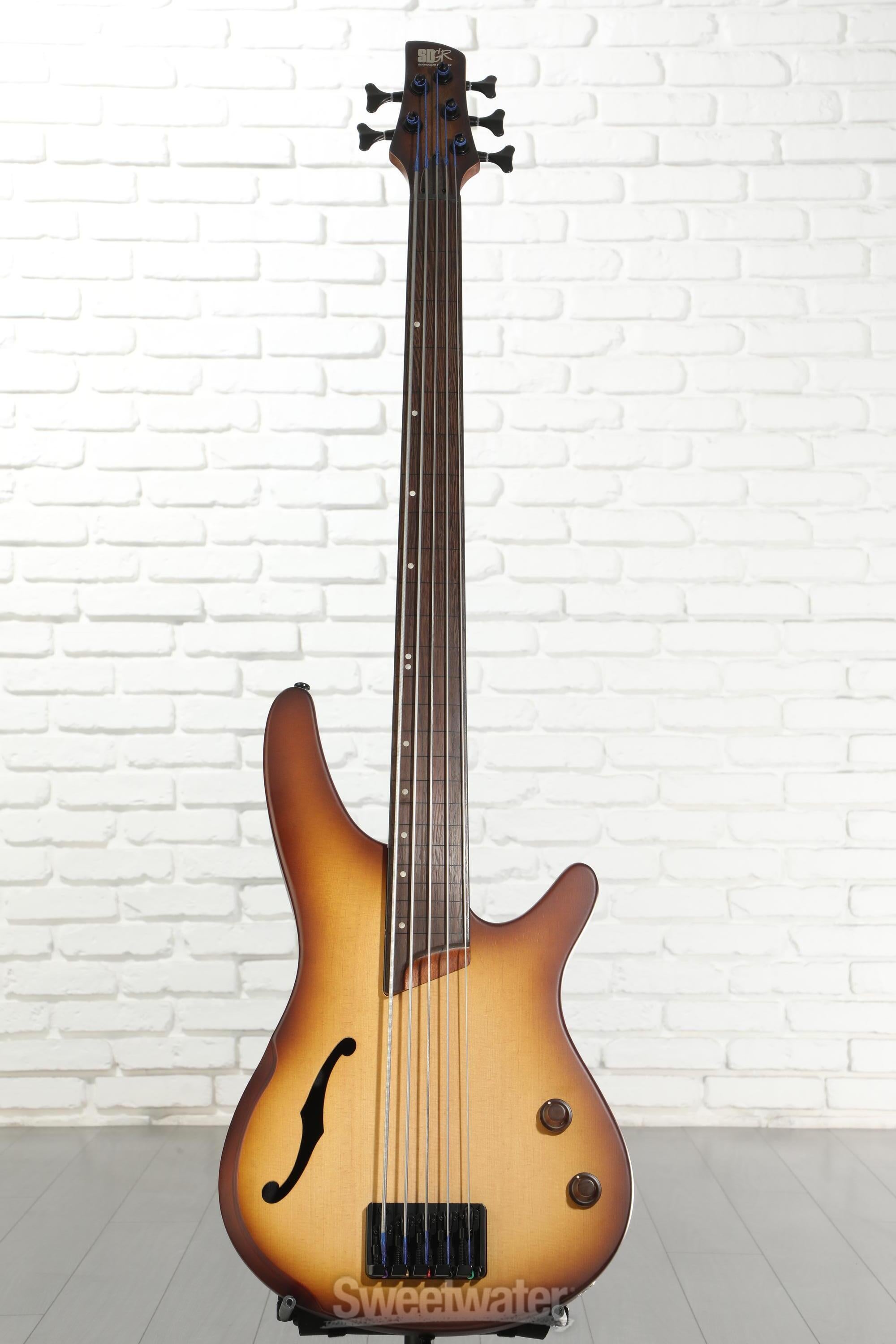Ibanez SRH505F Fretless Bass Guitar - Natural Browned Burst Flat