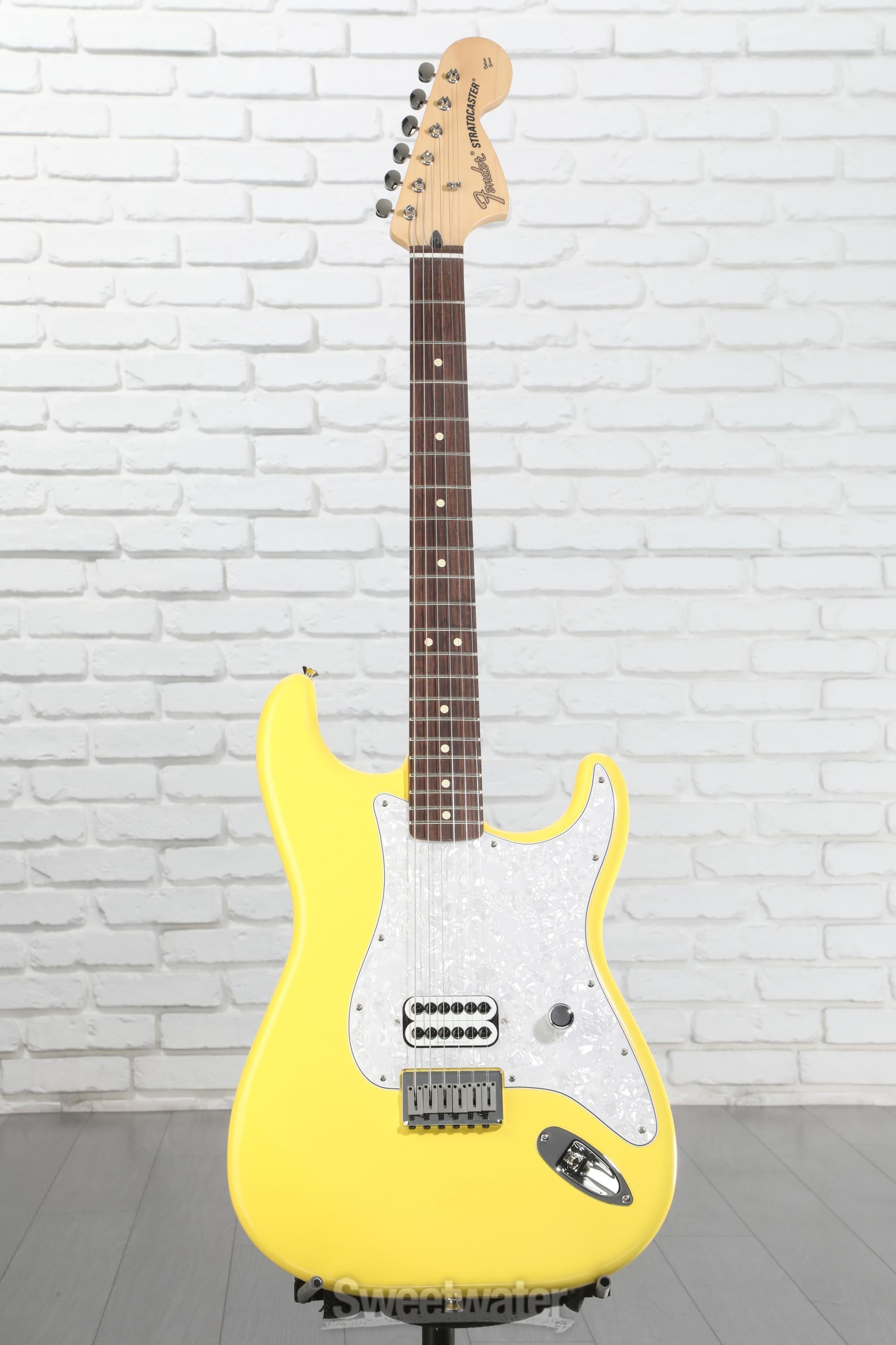 Fender Tom DeLonge Stratocaster Electric Guitar - Graffiti Yellow