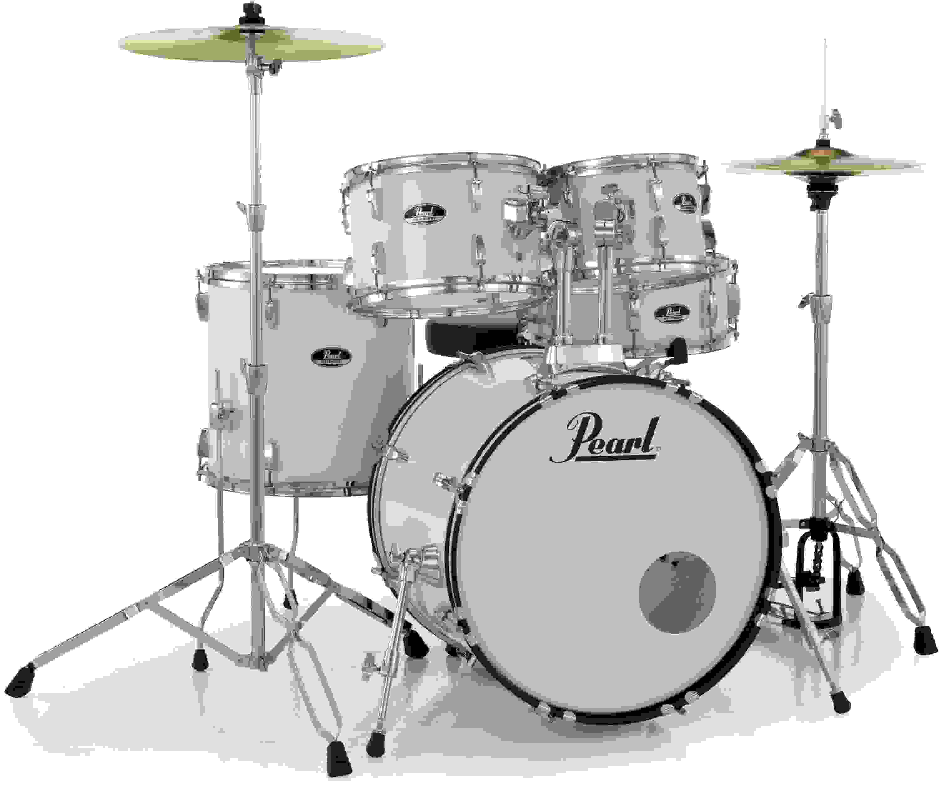 Pearl Roadshow RS505C/C 5-piece Complete Drum Set with Cymbals - Pure White