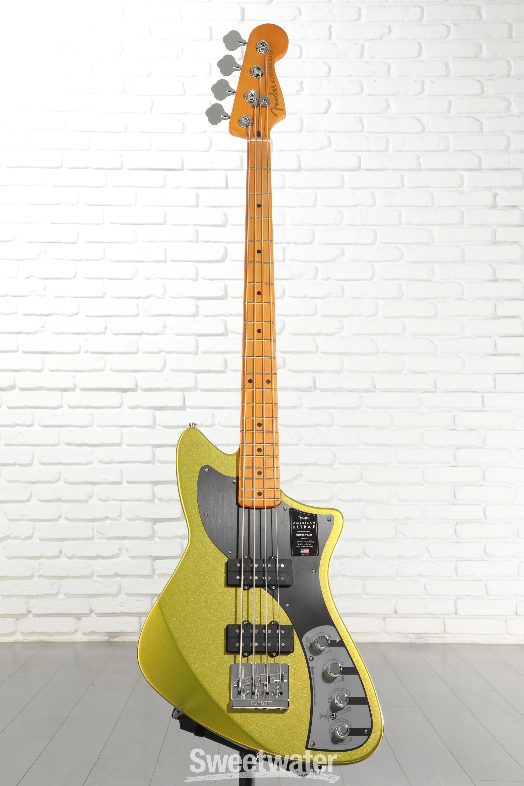 Fender American Ultra II Meteora Bass - Solar Flare, Maple