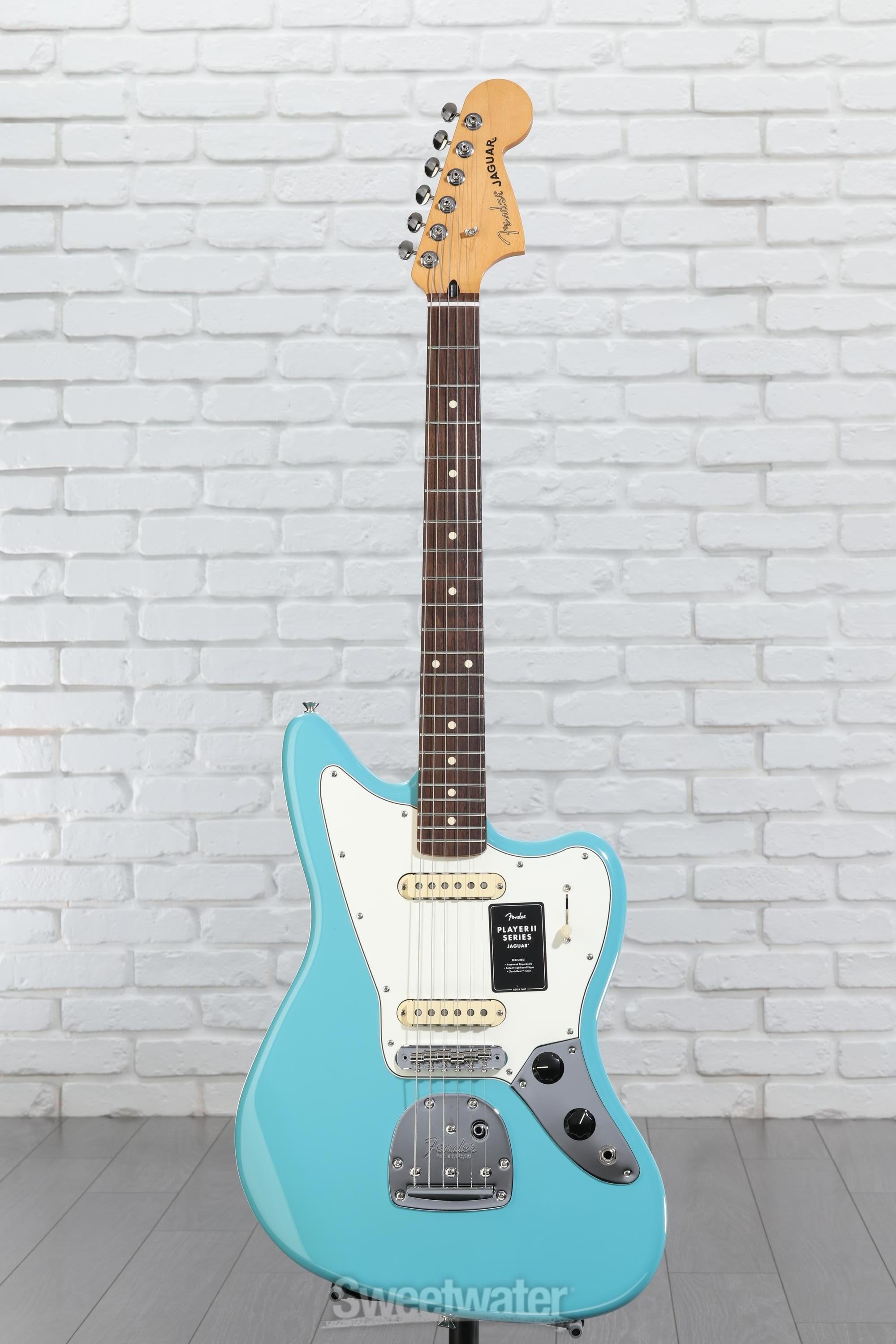 Fender Player II Jaguar Electric Guitar - Aquatone Blue | Sweetwater