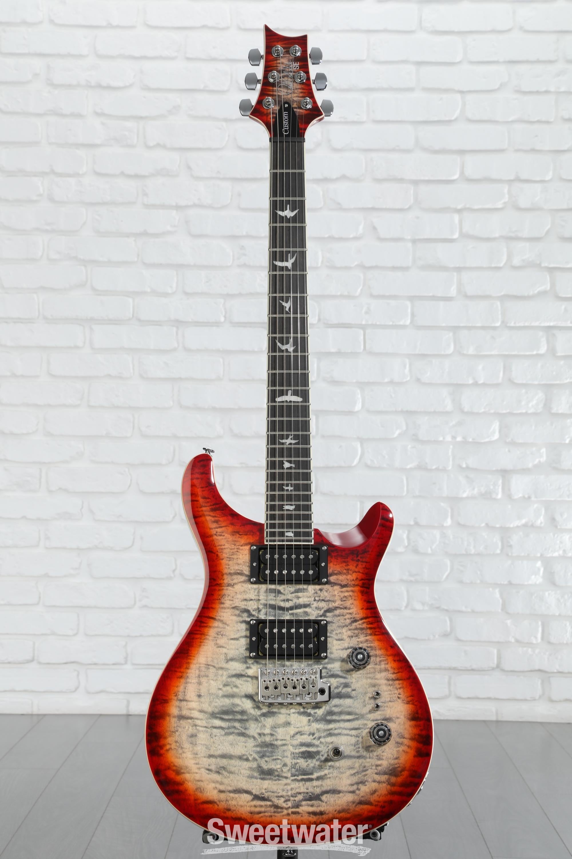 ギター SE Custom 24-08 QuiltCharcoalCherryBurst PRS SE Custom 24-08 Quilt Package Electric Guitar Charcoal