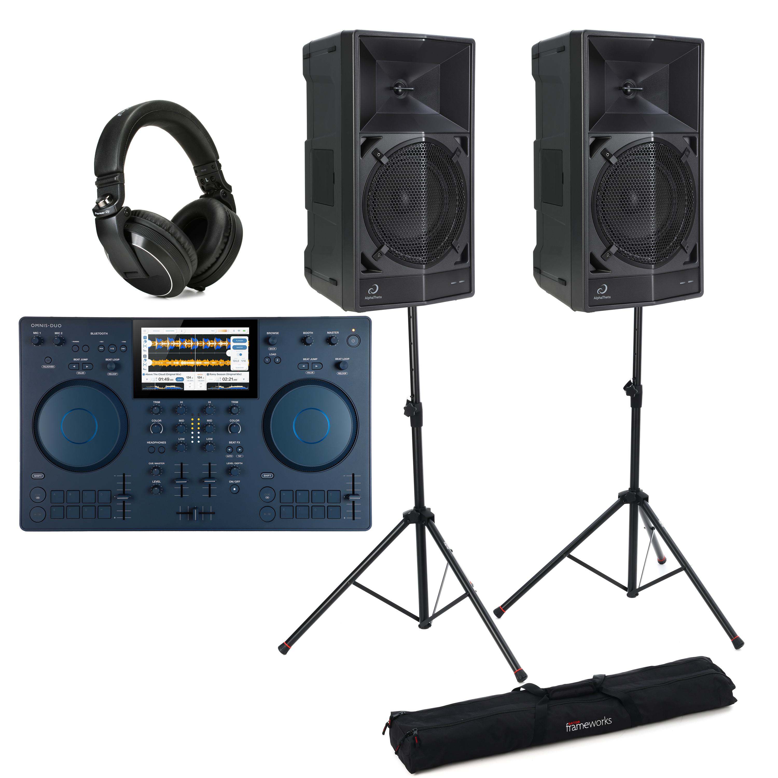 AlphaTheta Omnis-Duo 2-deck Portable DJ System | Sweetwater