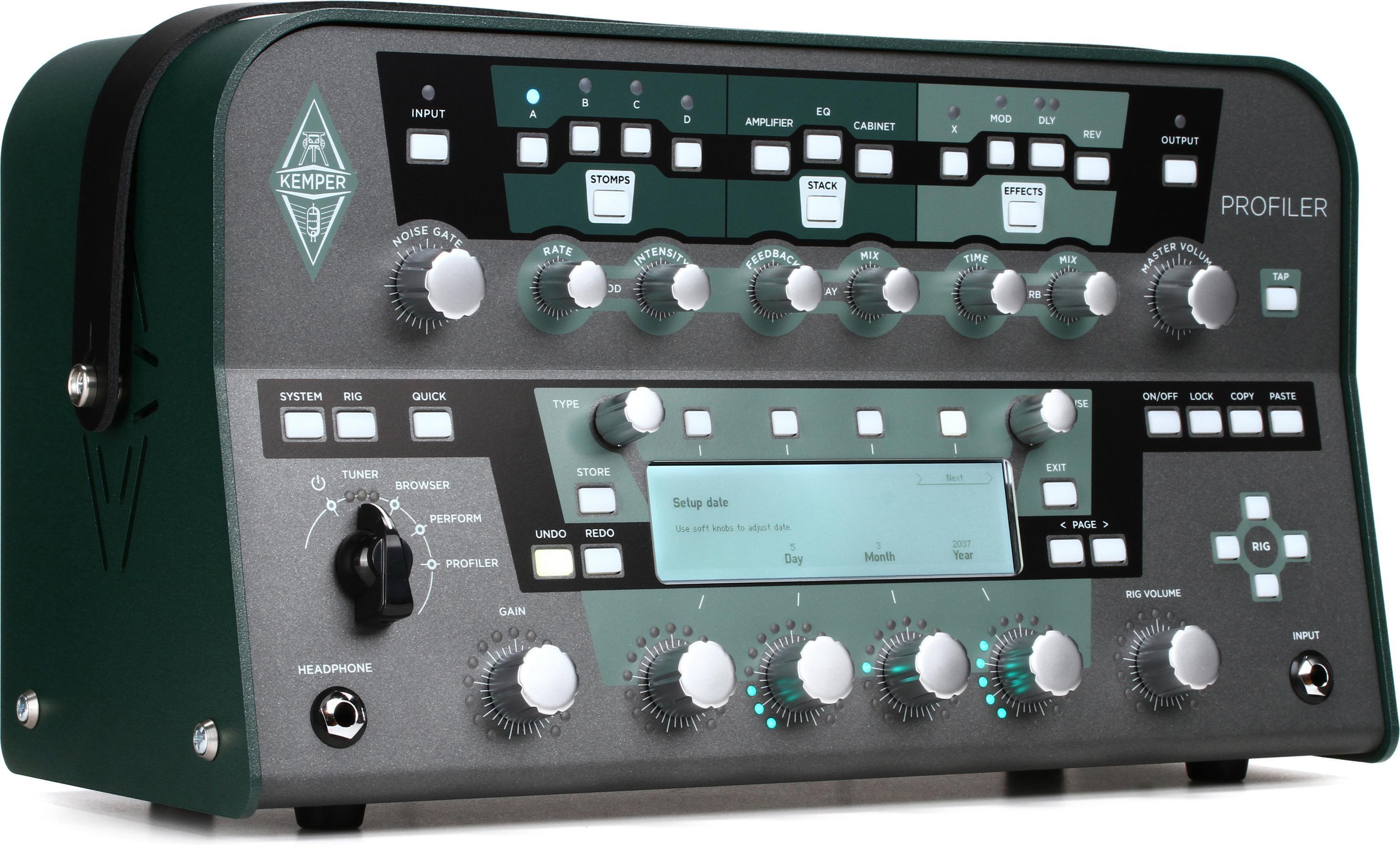 店舗用品Kemper Profiling Amplifier ケンパー プロファイリング STAGE マルチエフェクター 元箱 フットスイッチ カバー 電源 動作確認済み マルチエフェクター