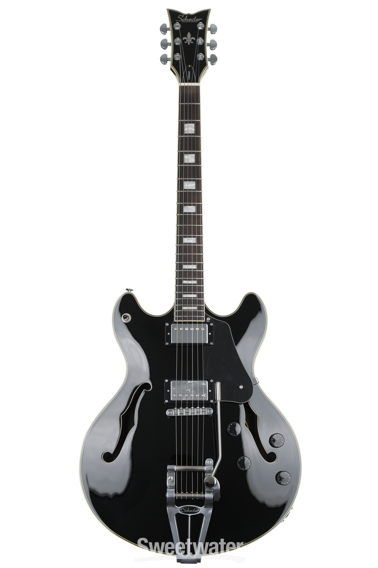 Schecter Corsair Semi-hollowbody Electric Guitar - Gloss Black