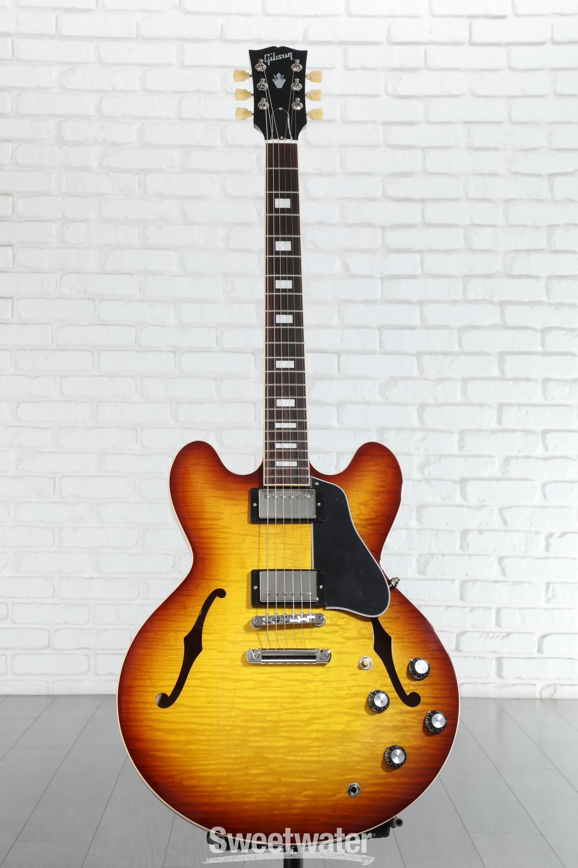 ギター Fullerton es335.. Gibson ES-335 Figured Semi-hollowbody Electric Guitar - Iced Tea