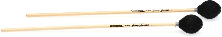 IP MEDIUM SOFT MARIMBA MALLETS - CHARCOAL YARN - BIRCH - Forks Drum Closet