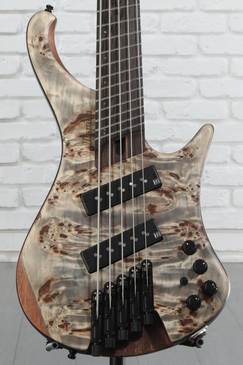 Ibanez Bass Workshop EHB1505MS 5-string Multi-scale Bass Guitar - Black Ice Flat