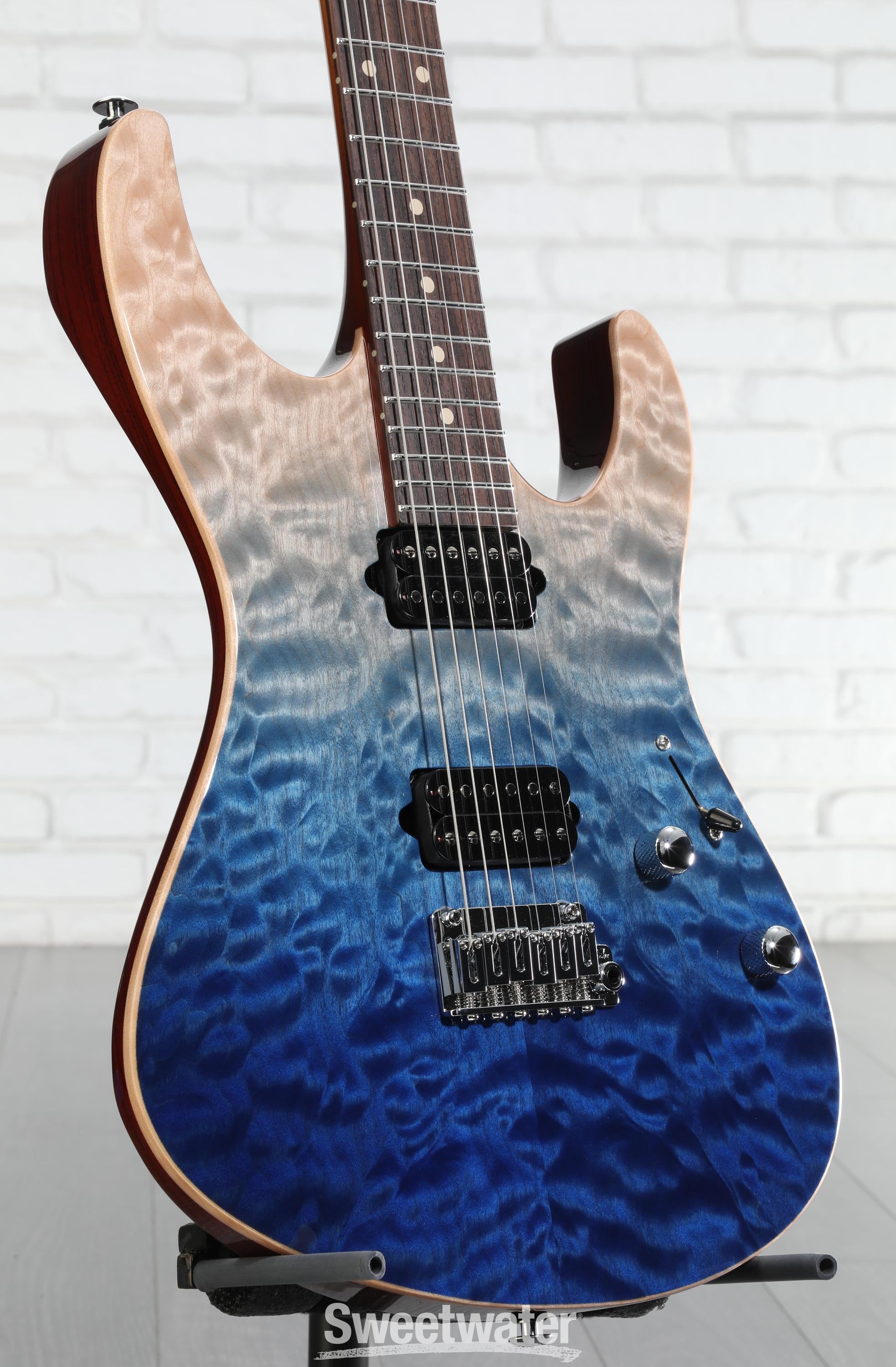Suhr Modern Set Neck Electric Guitar - Blue Fade | Sweetwater