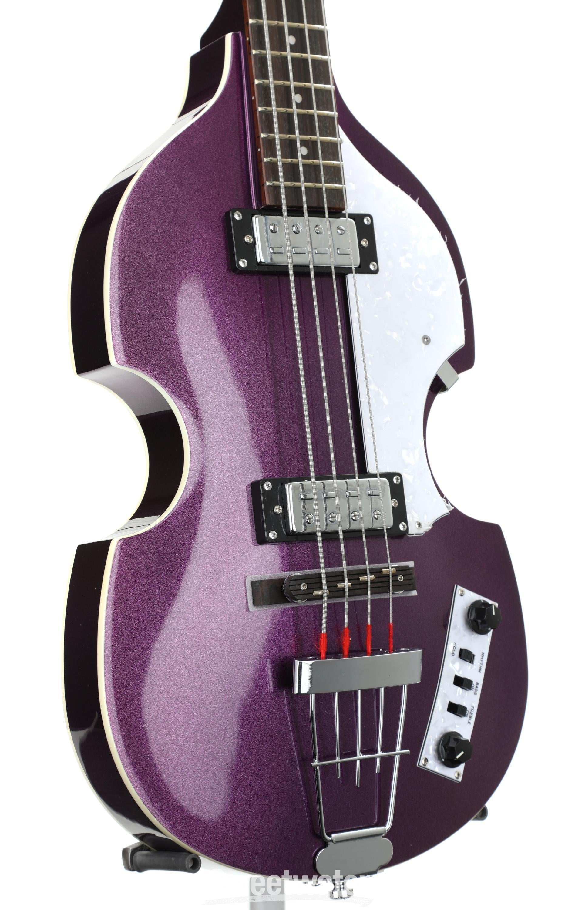 Hofner Ignition Violin Bass Dent and Scratch - Metallic Purple