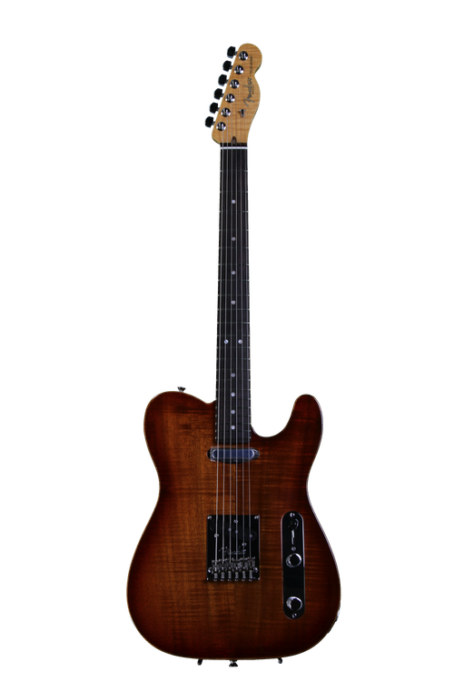 ギター Fender select telecaster Fender Select Carved Koa Top Telecaster - KOA Sienna Edge