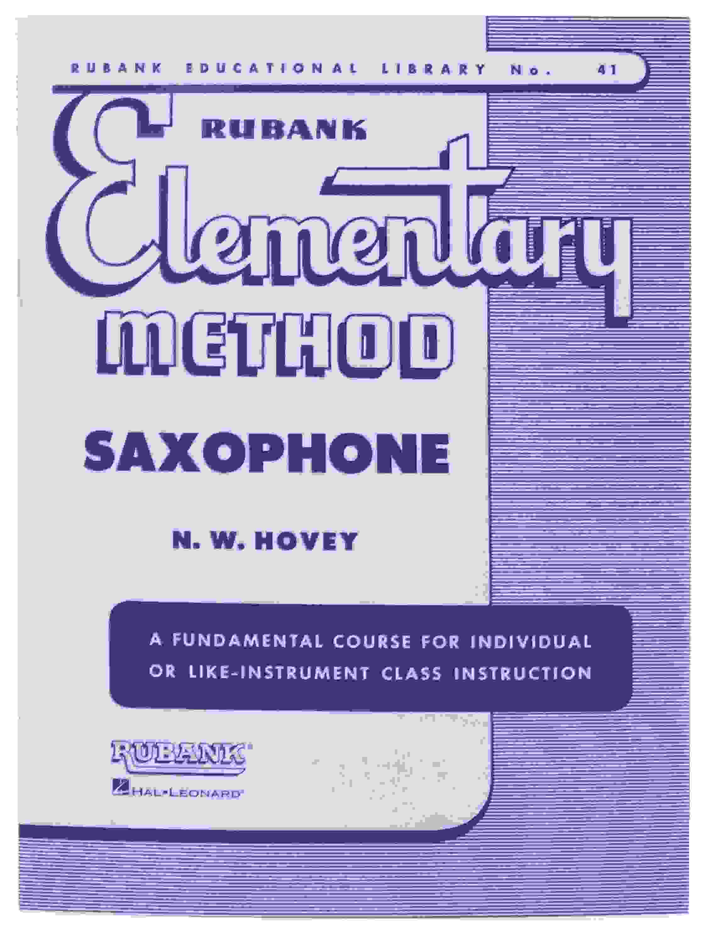 Hal Leonard Rubank Elementary Method For Band Saxophone Volume 1