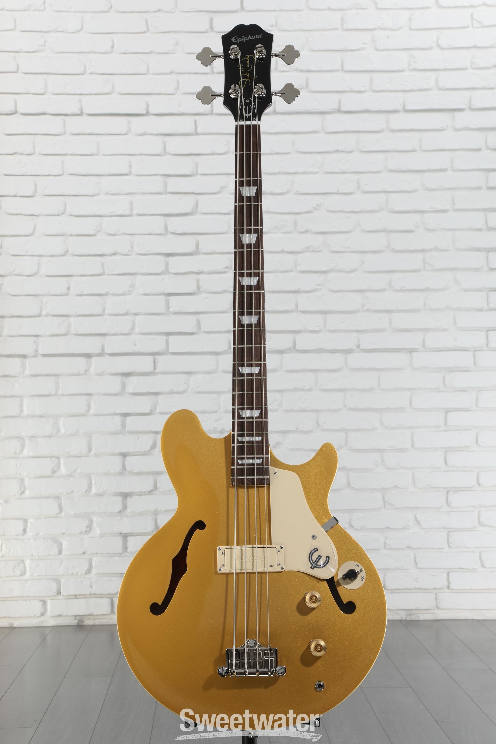 ベース Epiphone Jack Casady Bass Epiphone Jack Casady Fretless Bass Aged Royal Tan | Guitar
