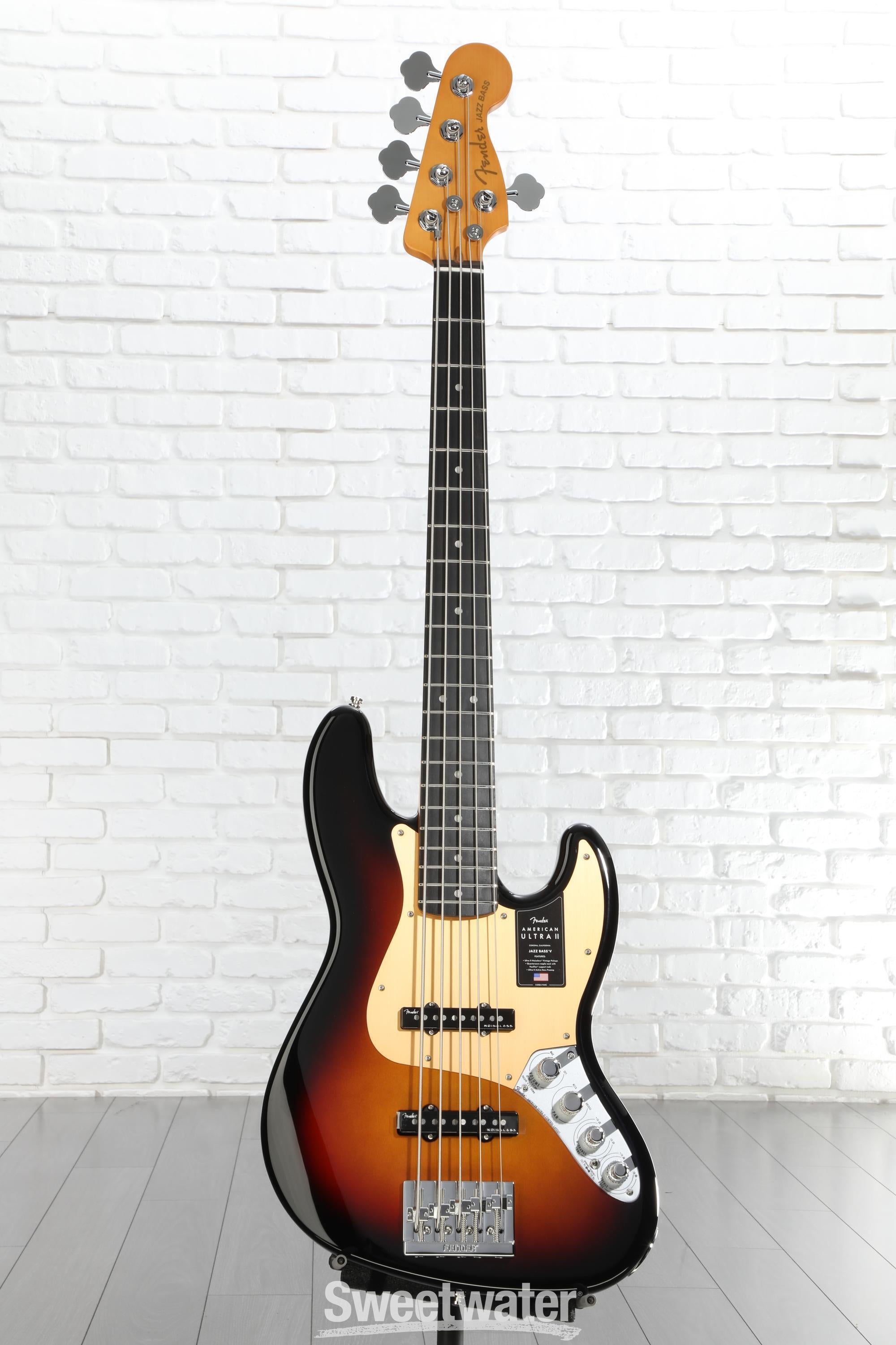 Fender American Ultra II Jazz Bass V - Ultraburst, Ebony