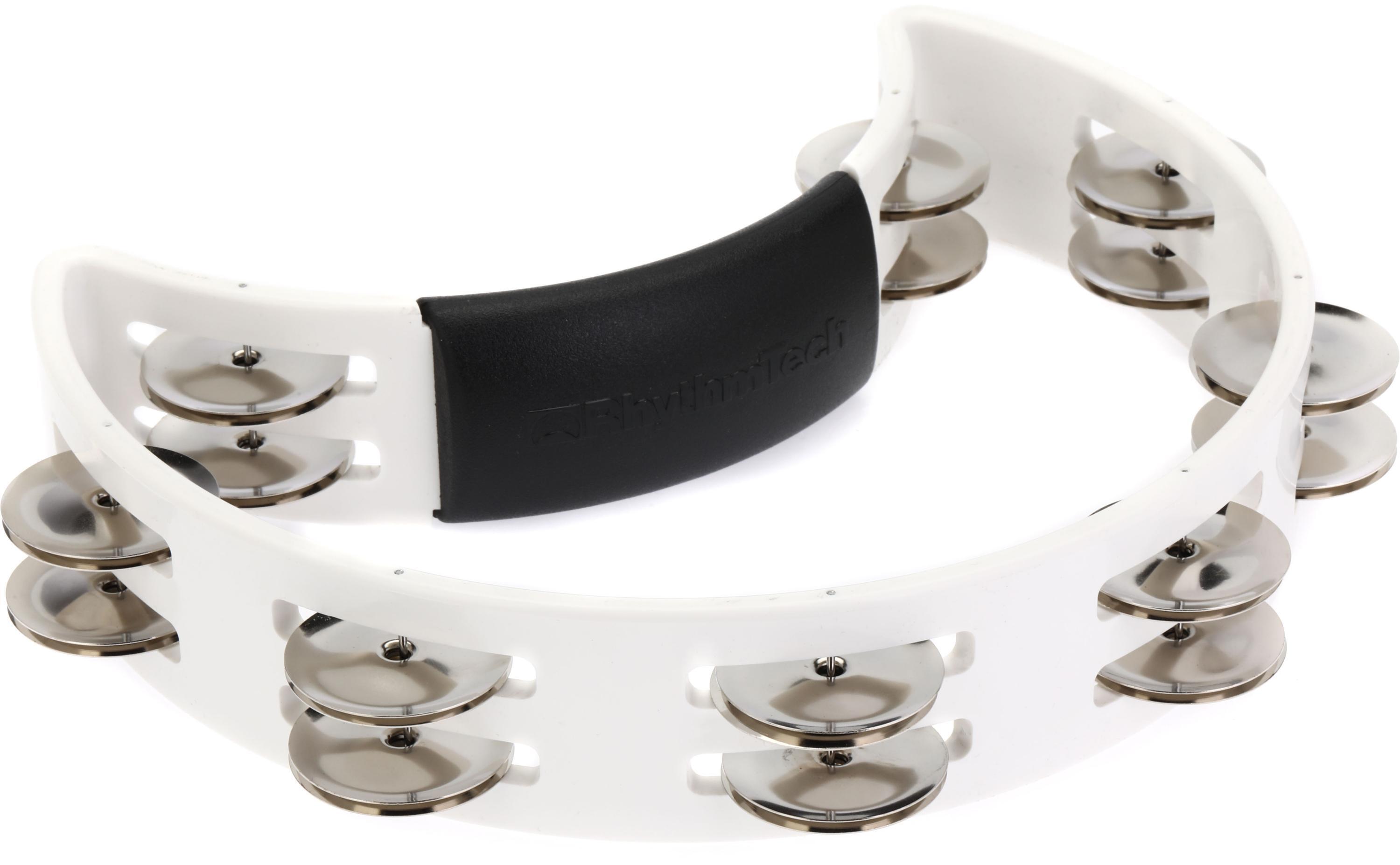 Rhythm Tech Tambourine - White with Nickel Jingles | Sweetwater