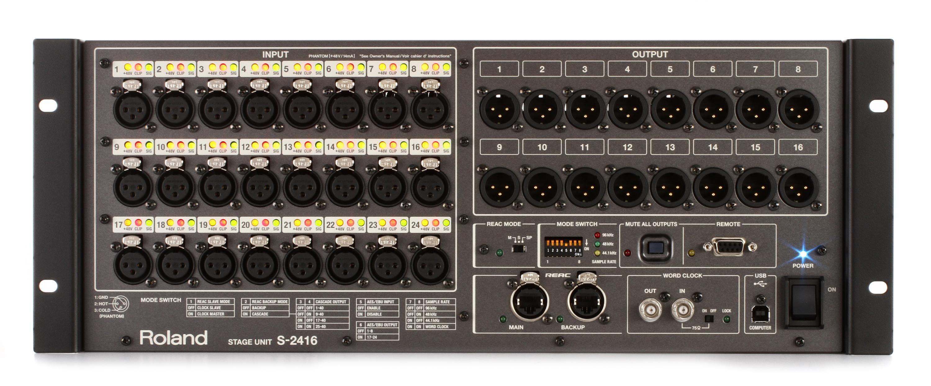 Roland S-2416 Digital Snake Stage Unit | Sweetwater
