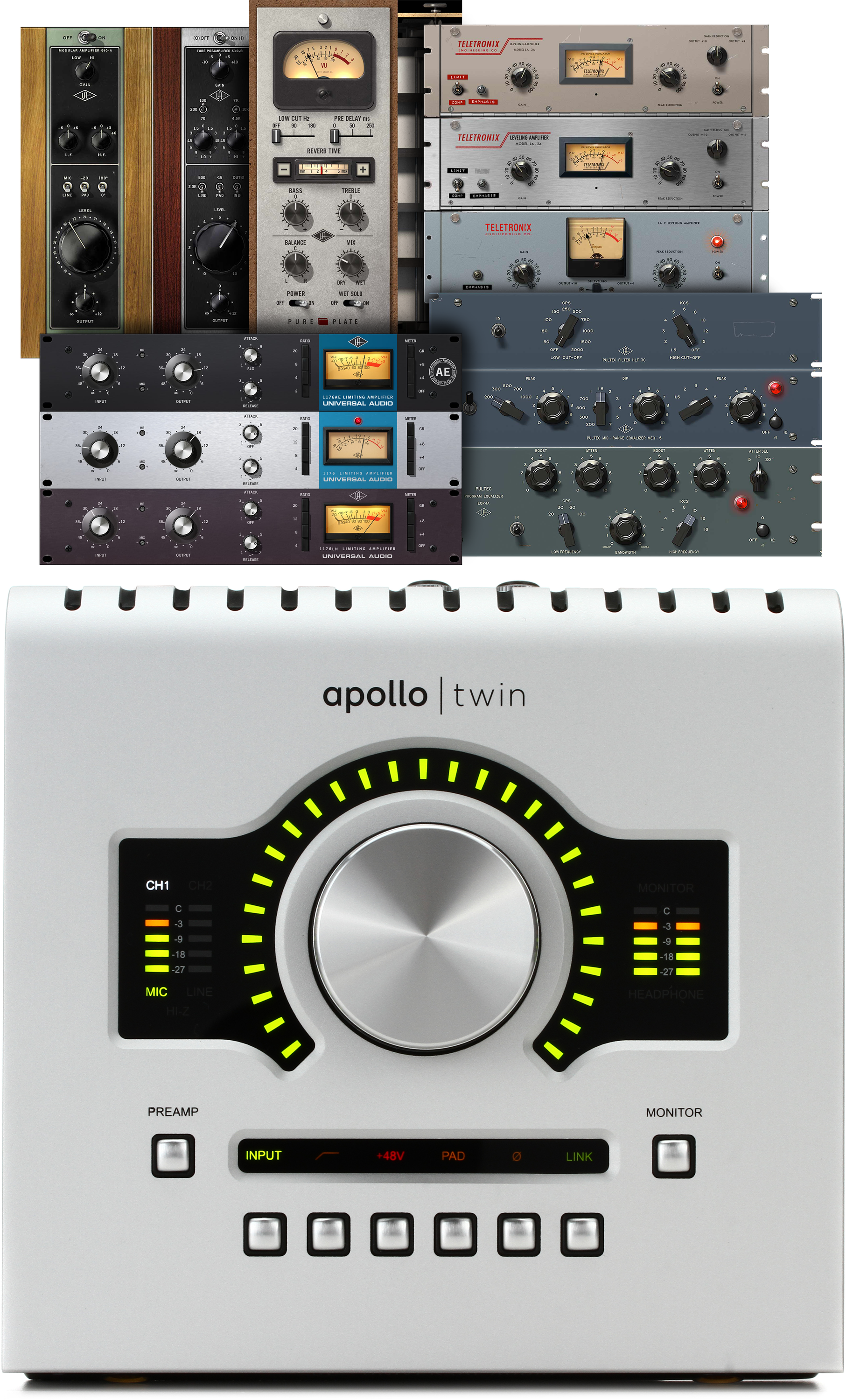 Universal Audio Apollo Twin USB DUO Heritage Edition 10x6 USB Audio Interface with UAD DSP