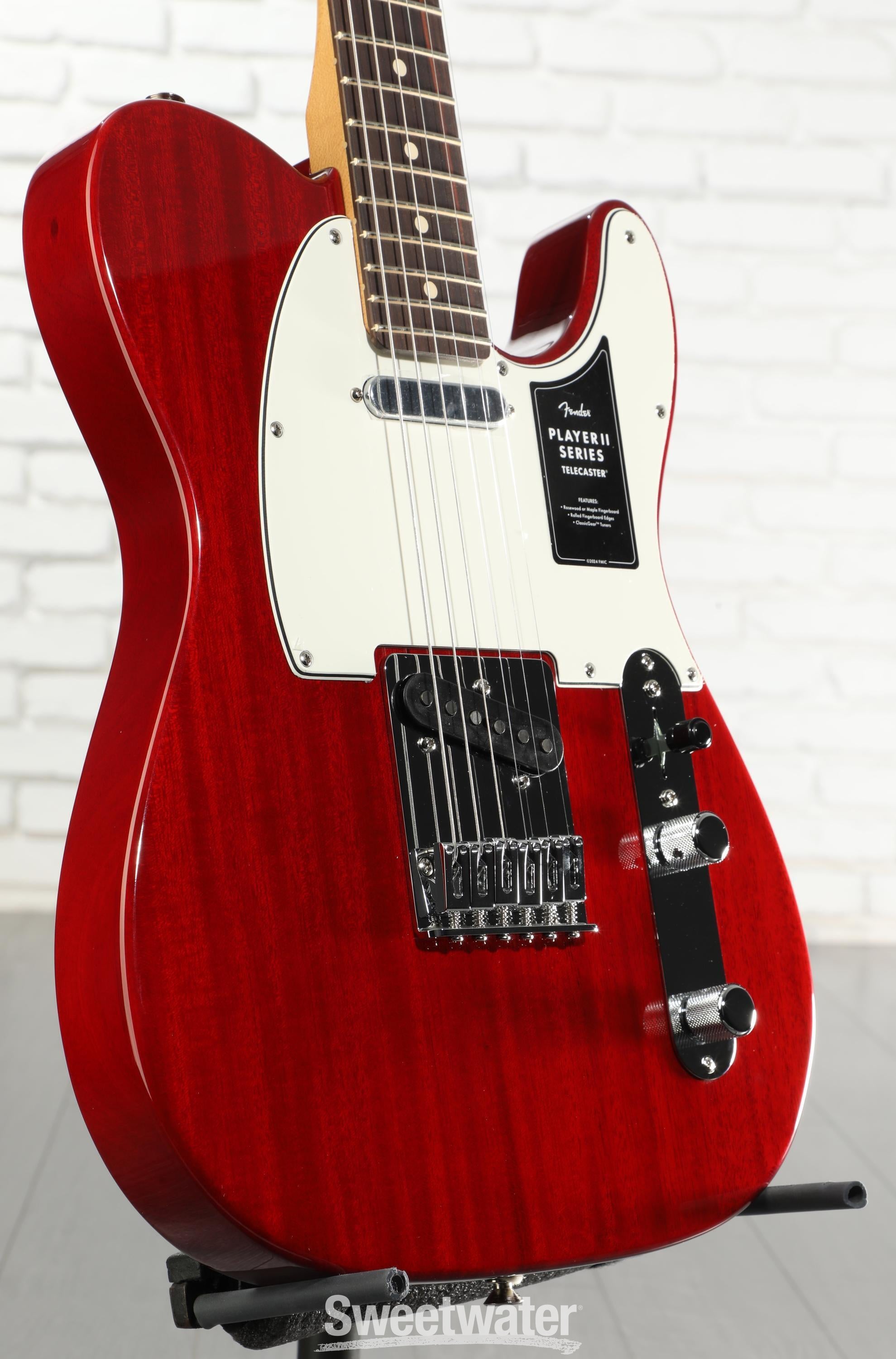 Photo of Fender Player II Telecaster Electric Guitar - Transparent Cherry with Rosewood Fingerboard