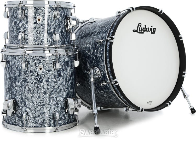 Ludwig NeuSonic 3-piece Shell Pack - Steel Blue Pearl