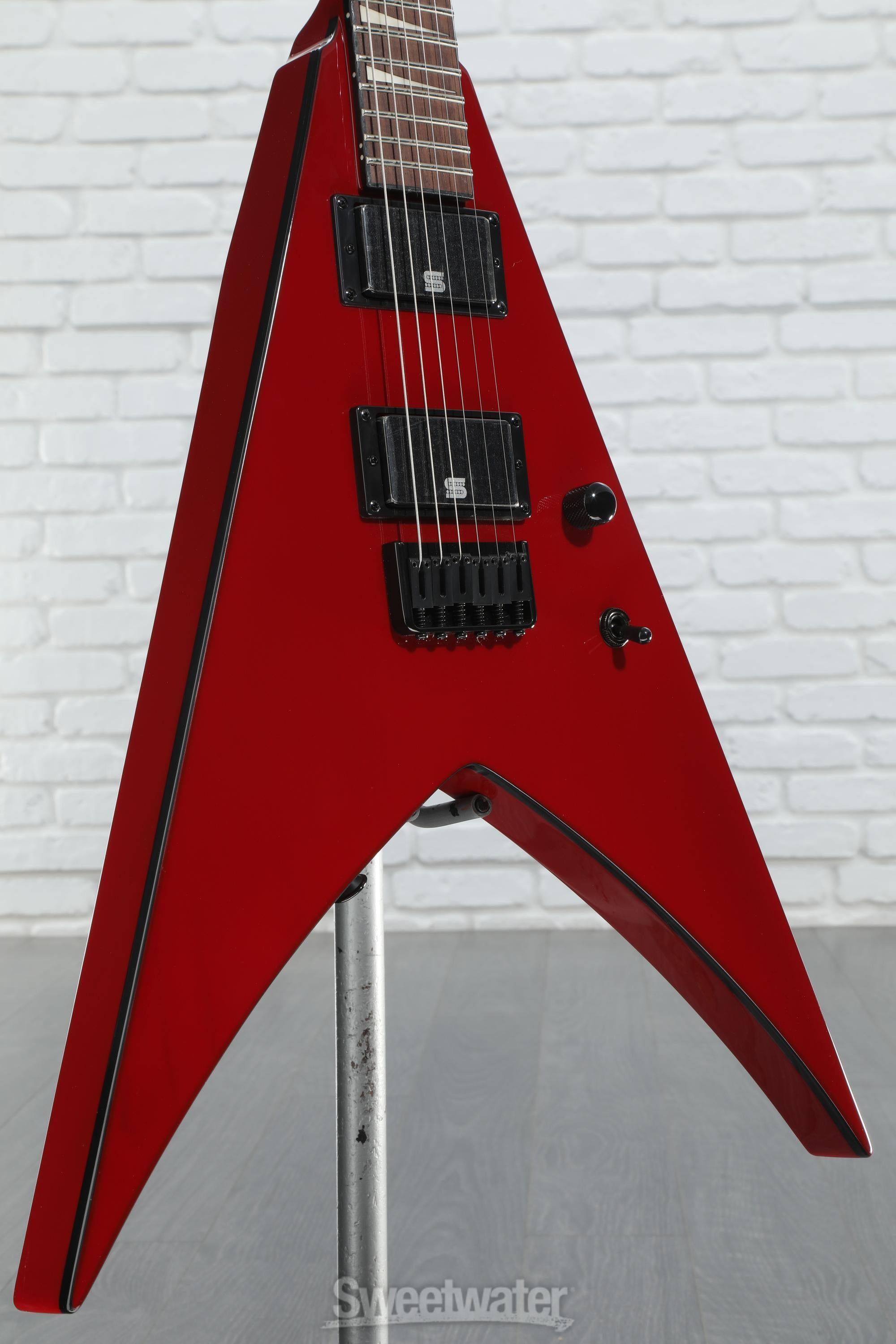 Used Jackson KVX10 EMG 81/85 MIJ King V Flying V Black Made