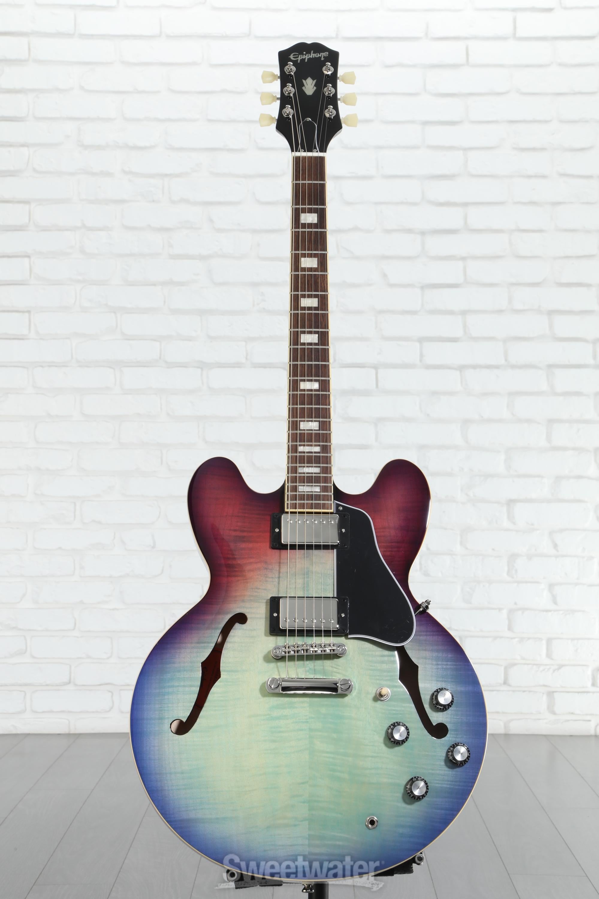 Epiphone ES-335 Figured Semi-hollowbody - Blueberry Burst | Sweetwater