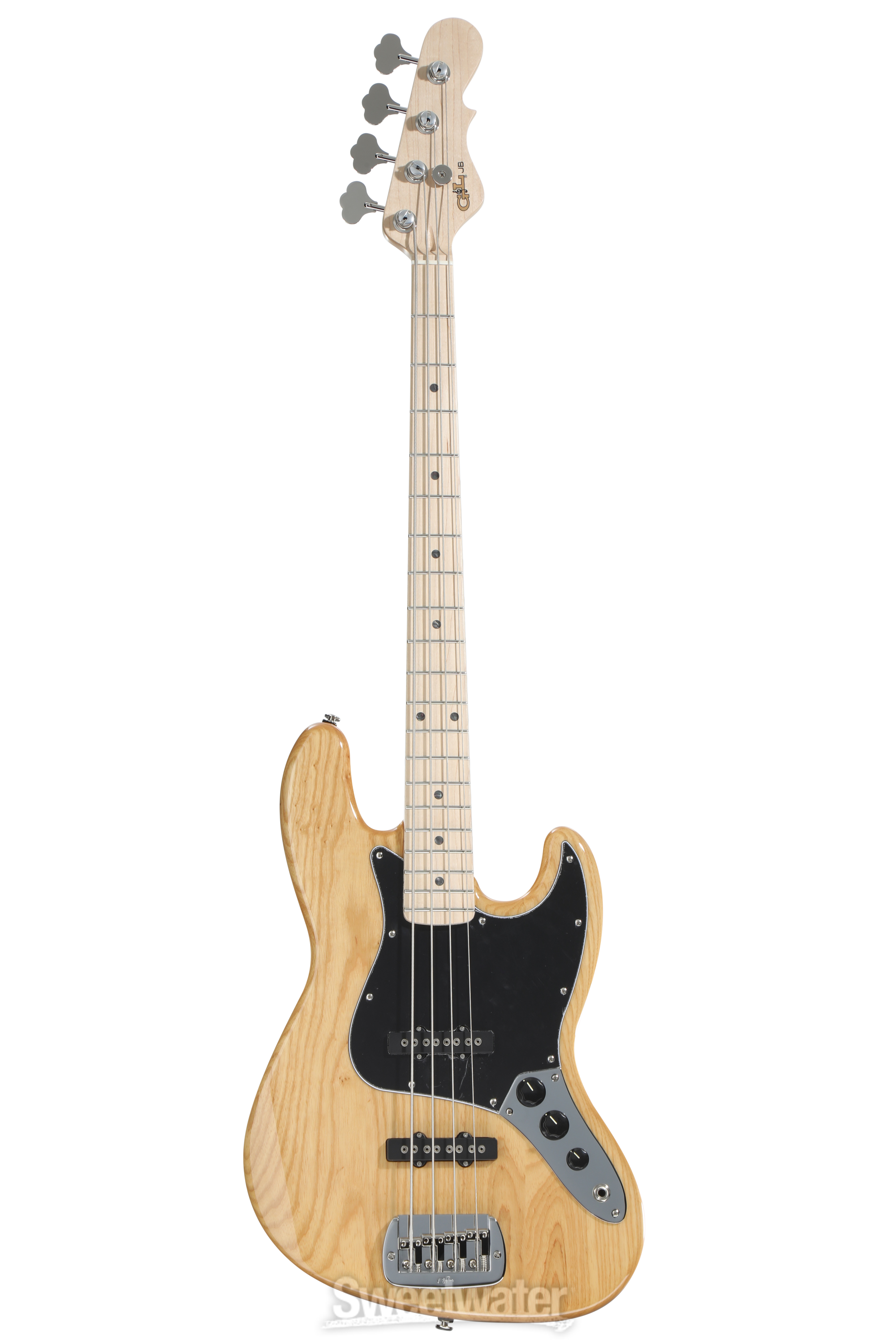G&L Fullerton Deluxe JB MFD Bass Guitar - Vintage Natural | Sweetwater