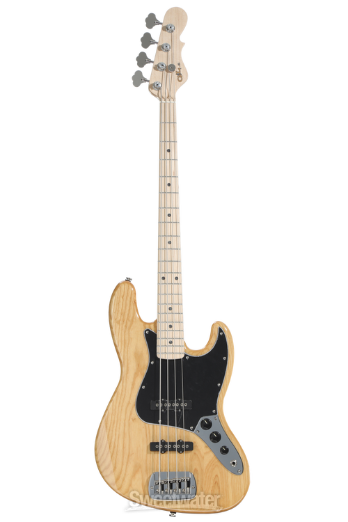 G&L Fullerton Deluxe JB MFD Bass Guitar - Vintage Natural | Sweetwater