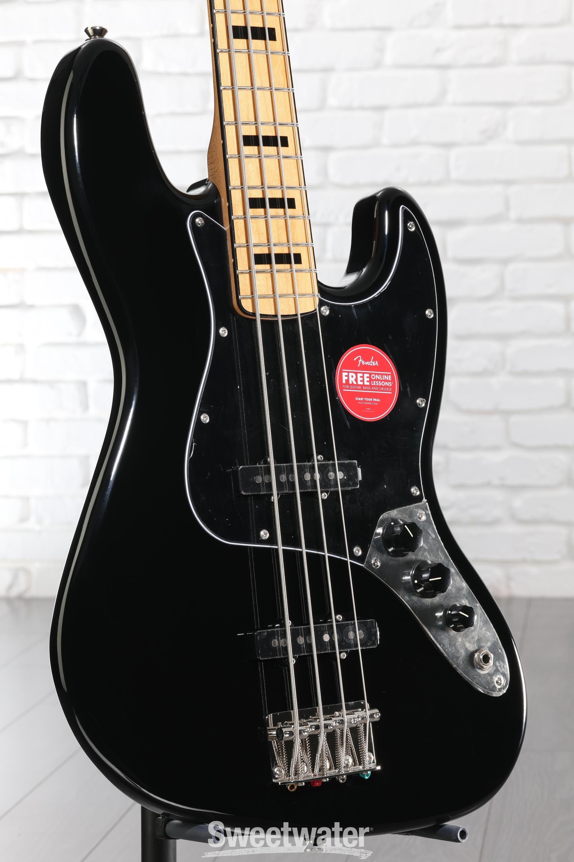 新品級 squier classic vibe '70s jazz bass Squier Classic Vibe '70s Jazz Bass - Black | Sweetwater