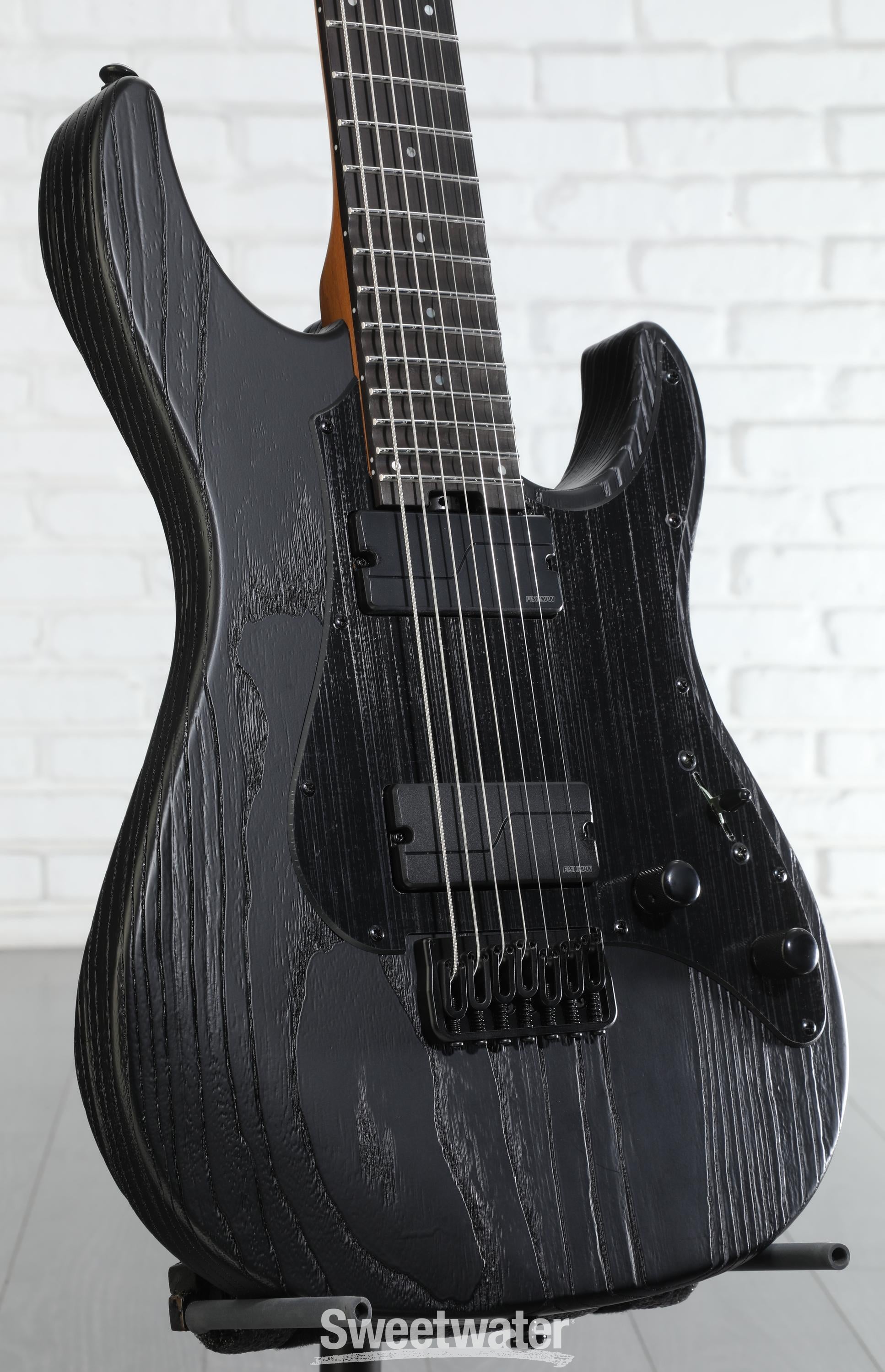 ESP LTD SN-1007 HT Baritone Electric Guitar - Black Blast | Sweetwater