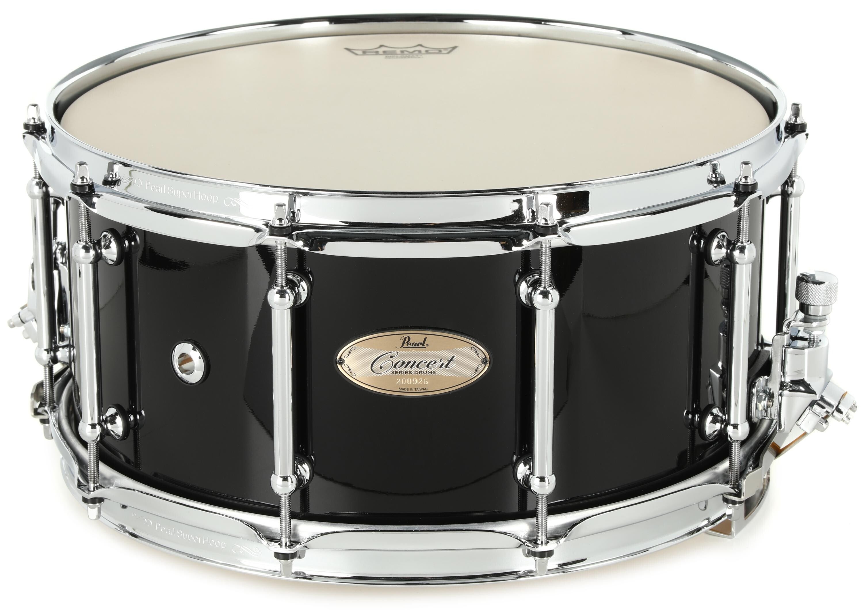 Pearl Concert Snare Drum - 6.5-inch x 14-inch - Piano Black