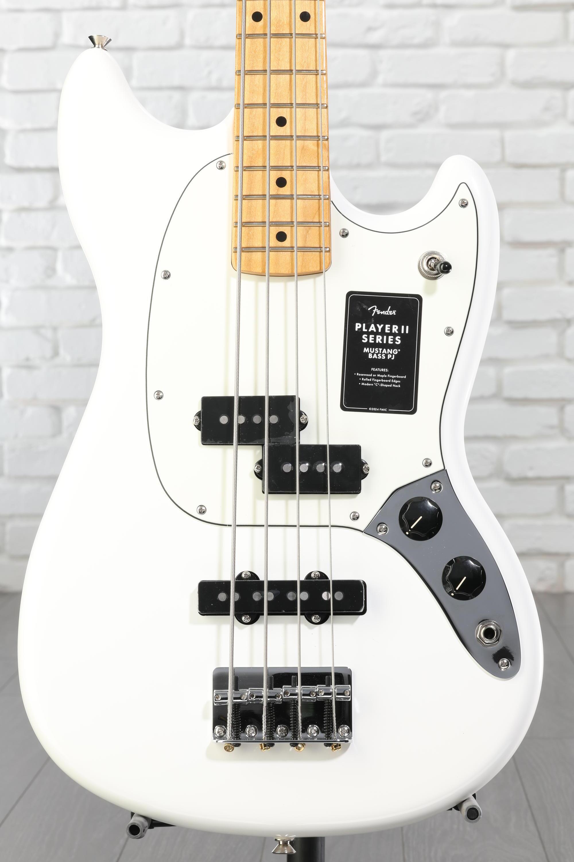 Fender Player II Mustang Bass PJ - Polar White with Maple