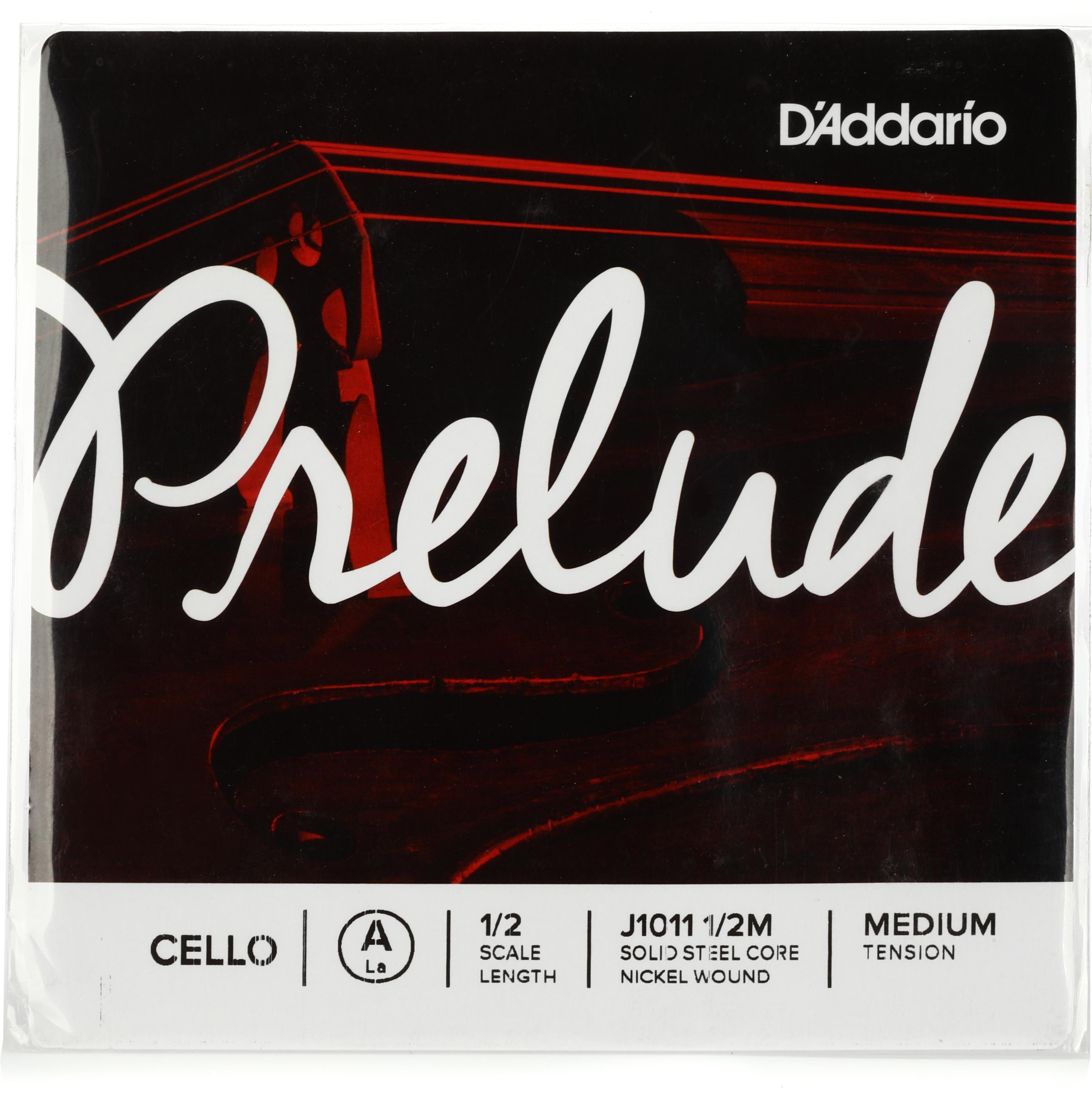 Bundled Item: D'Addario J1011 Prelude Cello A String - 1/2 Size Medium Tension